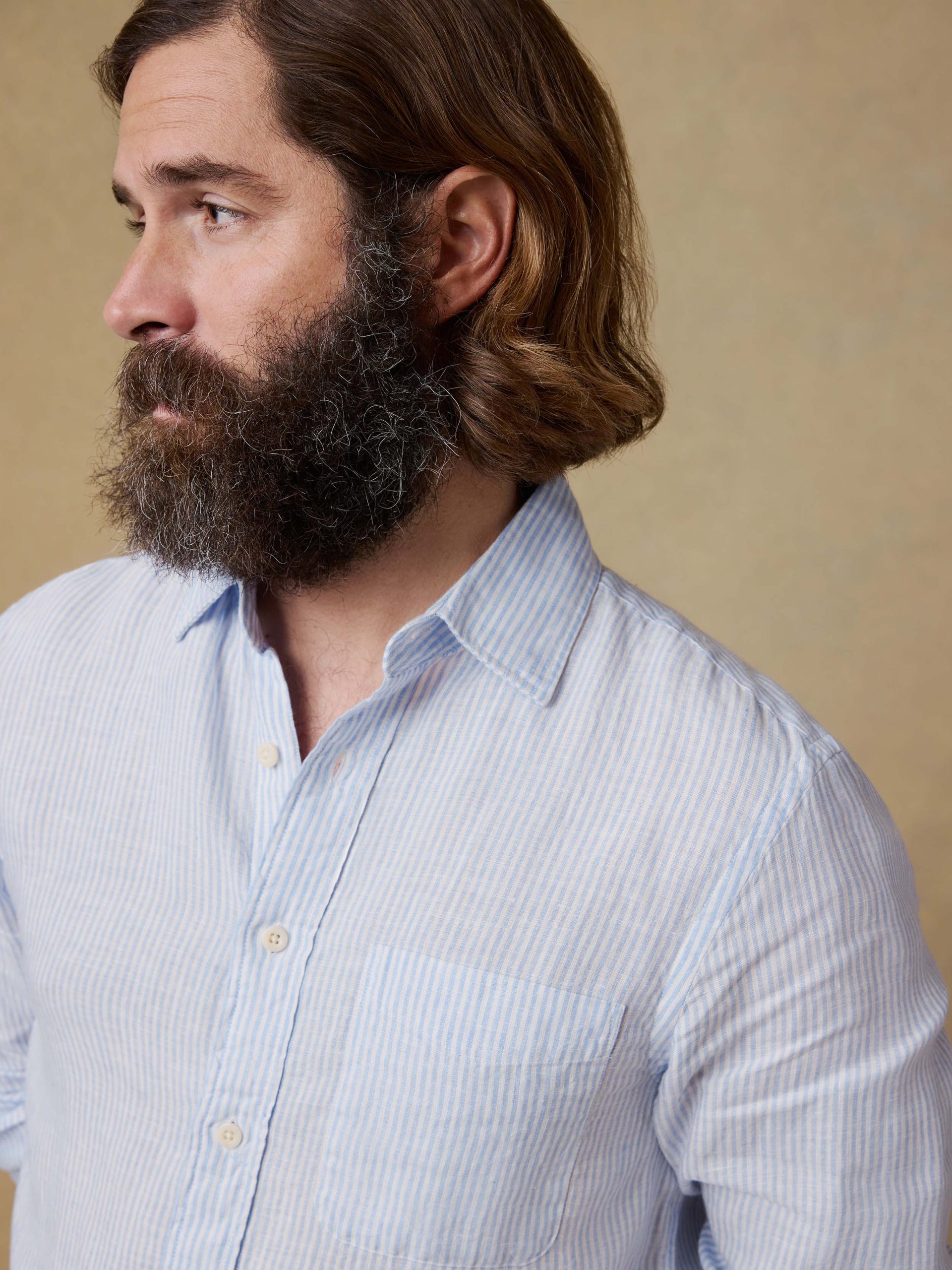 Laguna Linen Shirt - Summer Classic Stripe - Image 6