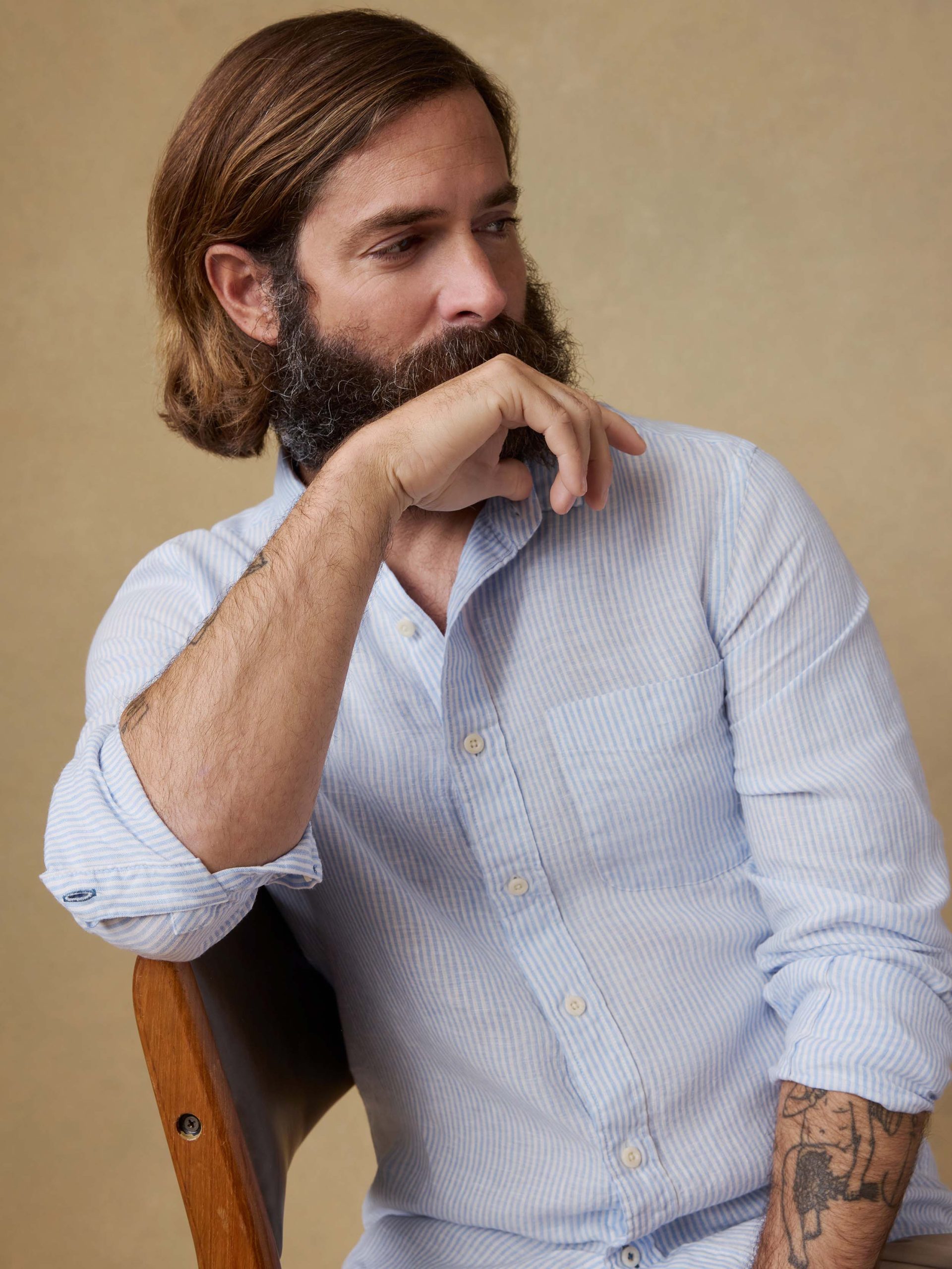 Laguna Linen Shirt - Summer Classic Stripe - Image 2