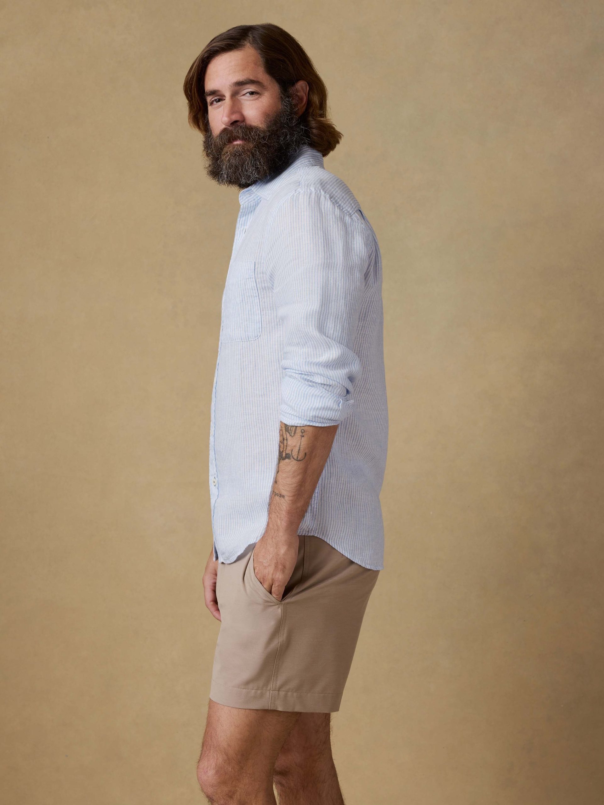 Laguna Linen Shirt - Summer Classic Stripe - Image 4