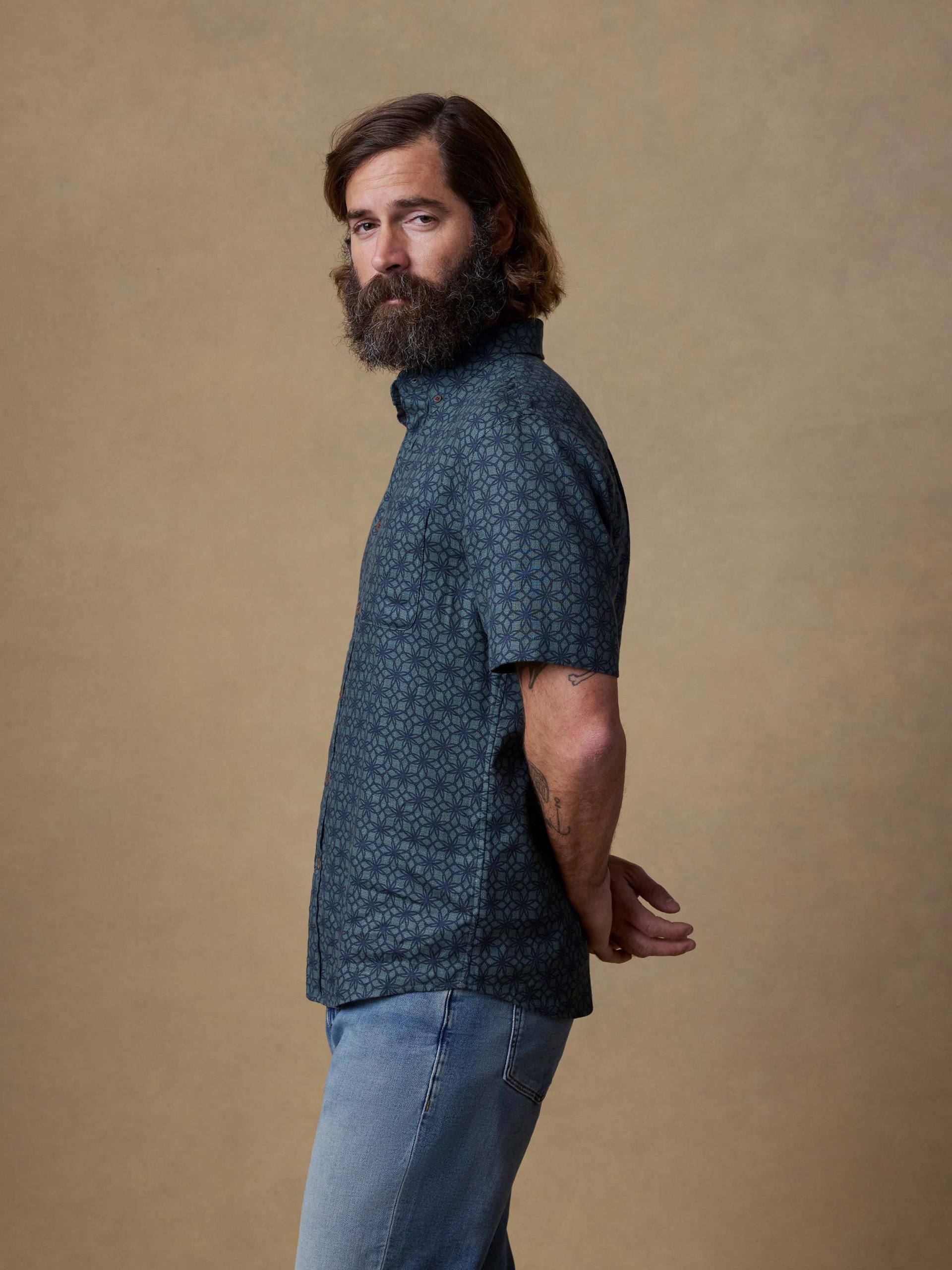 Short-Sleeve Breeze Shirt - Spruce Lotus Tile - Image 4