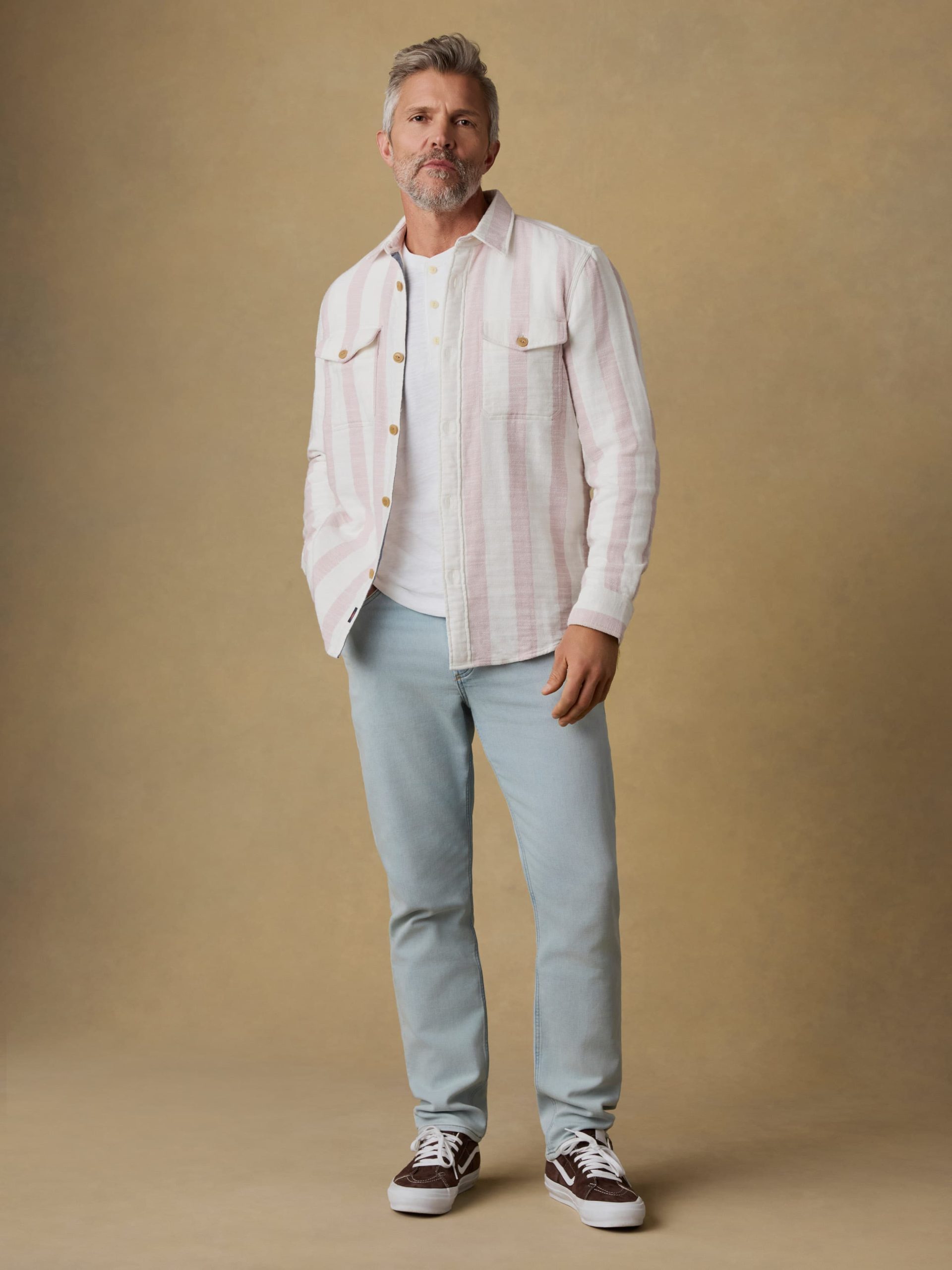 Belmar Workshirt - Sienna Cream Stripe - Image 2