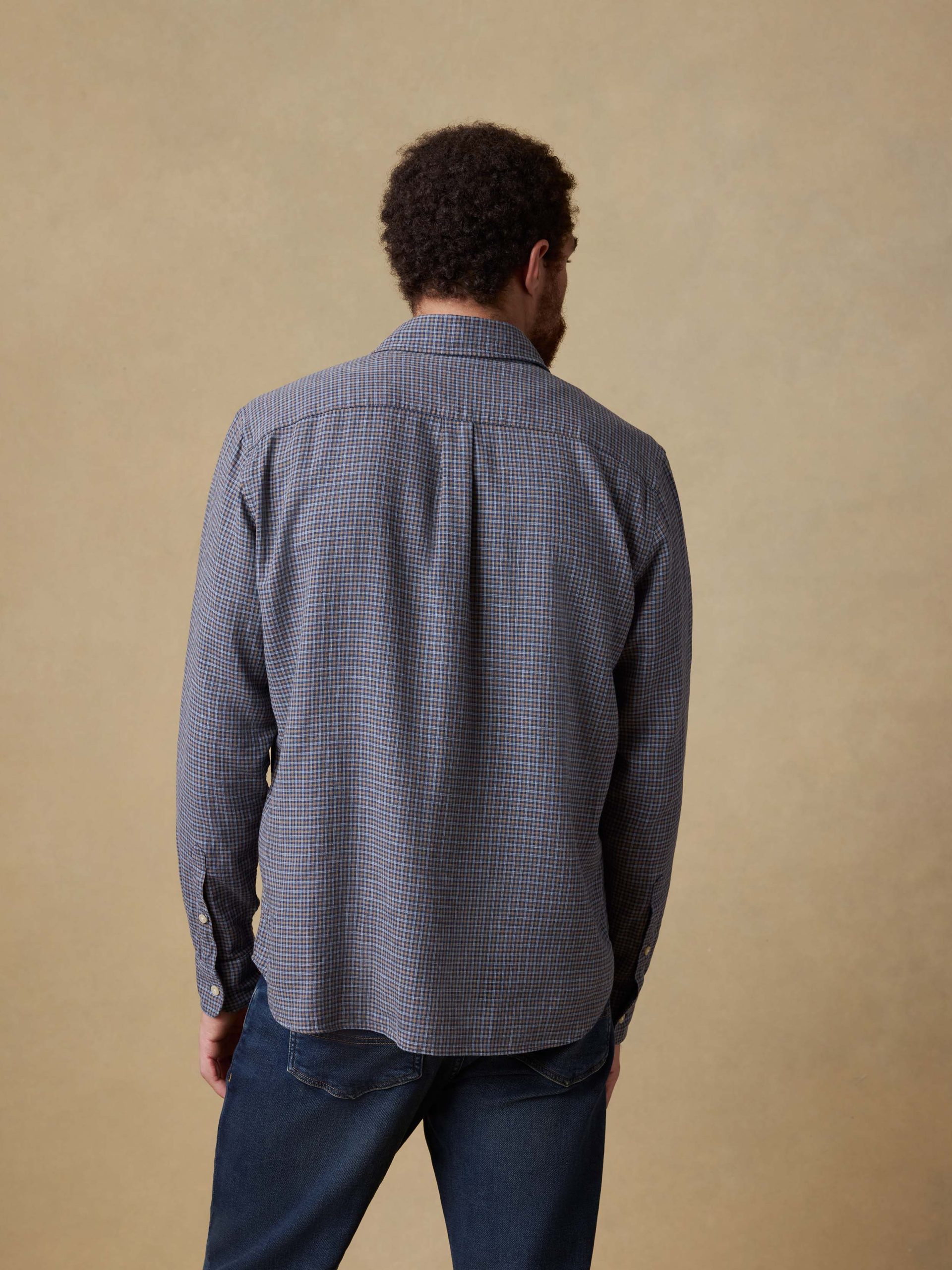 Palmetto Shirt - Navy Palm Check - Image 3