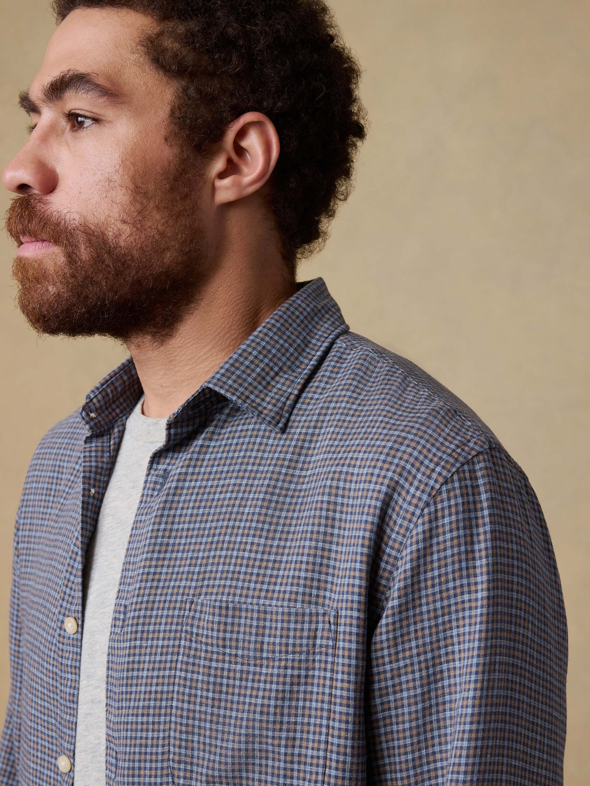 Palmetto Shirt - Navy Palm Check - Image 4