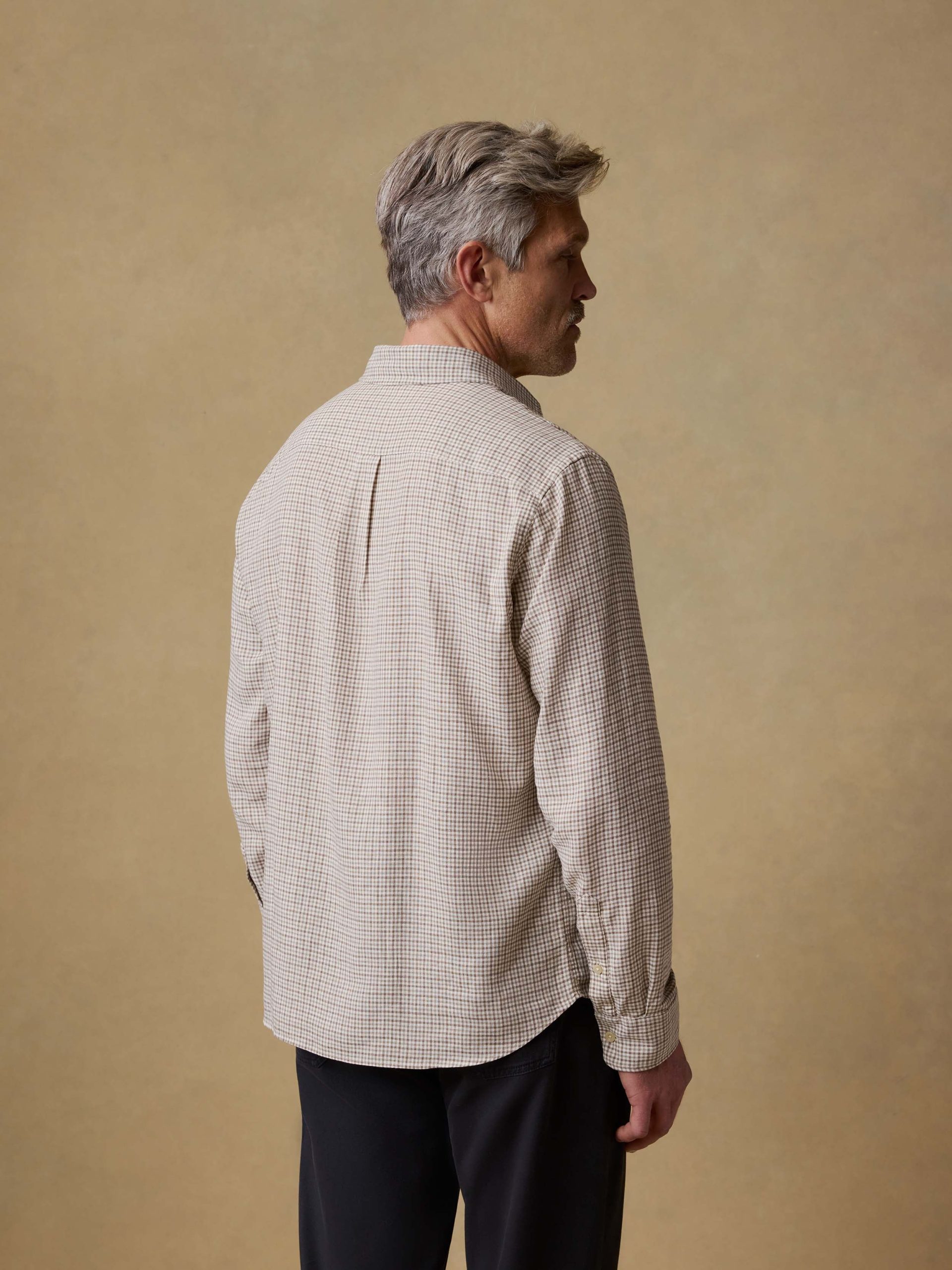 Palmetto Shirt - Stone Palm Check - Image 4