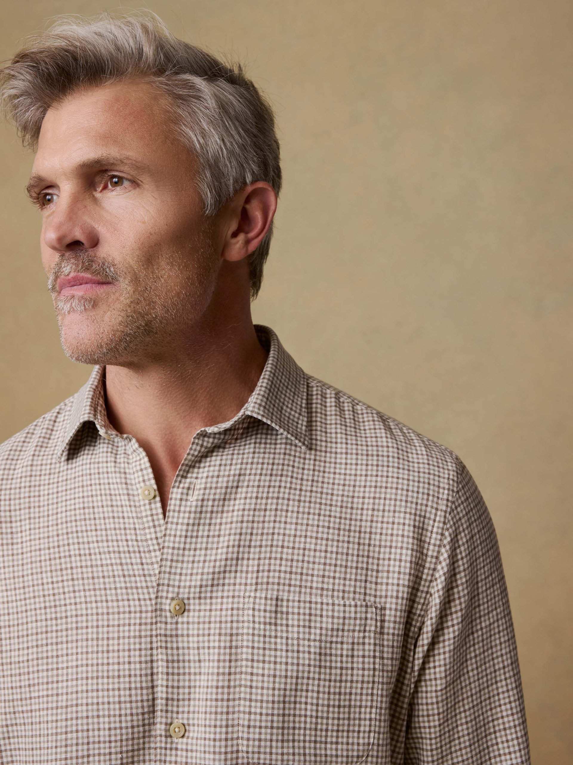 Palmetto Shirt - Stone Palm Check - Image 5