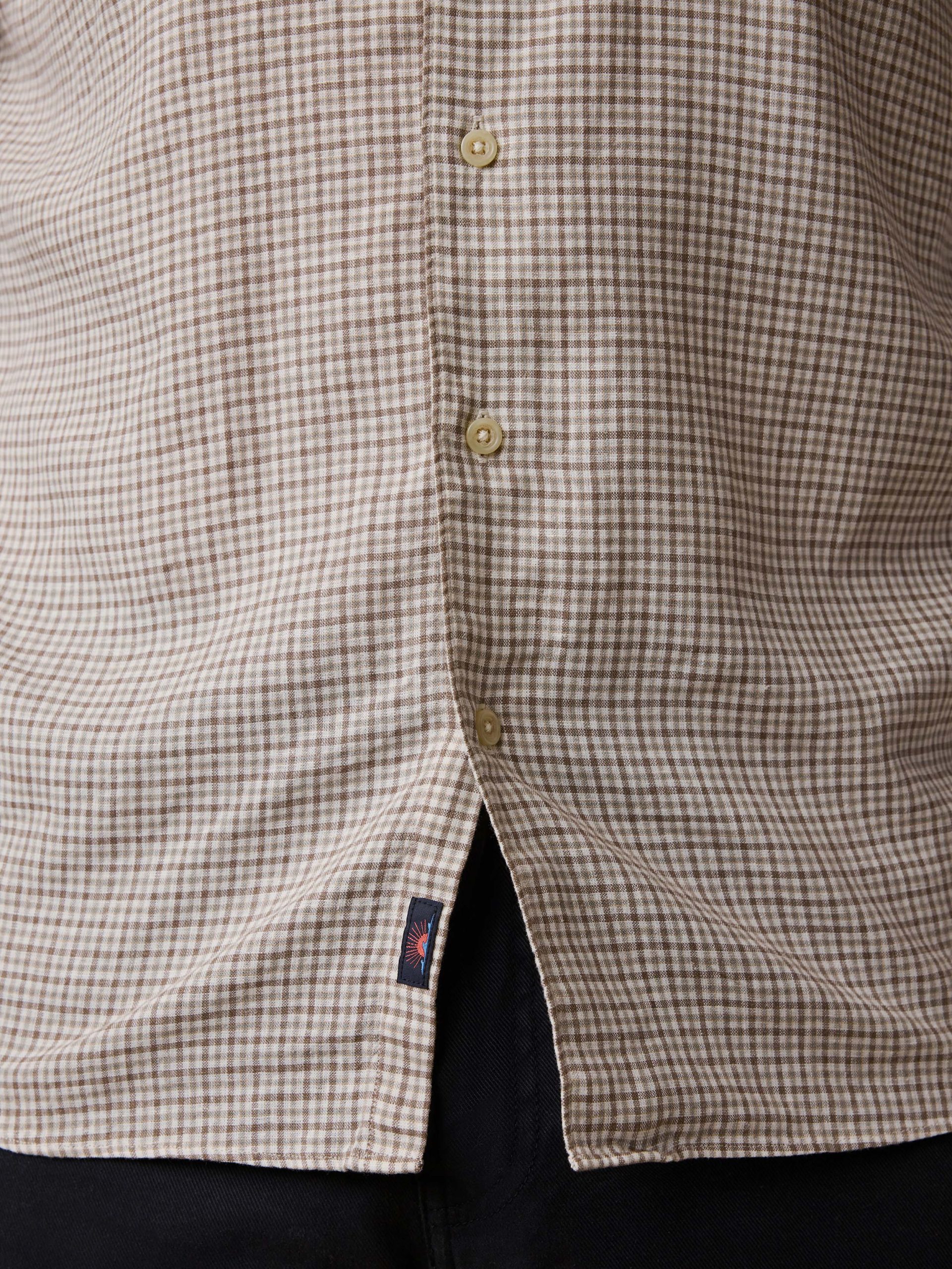 Palmetto Shirt - Stone Palm Check - Image 6