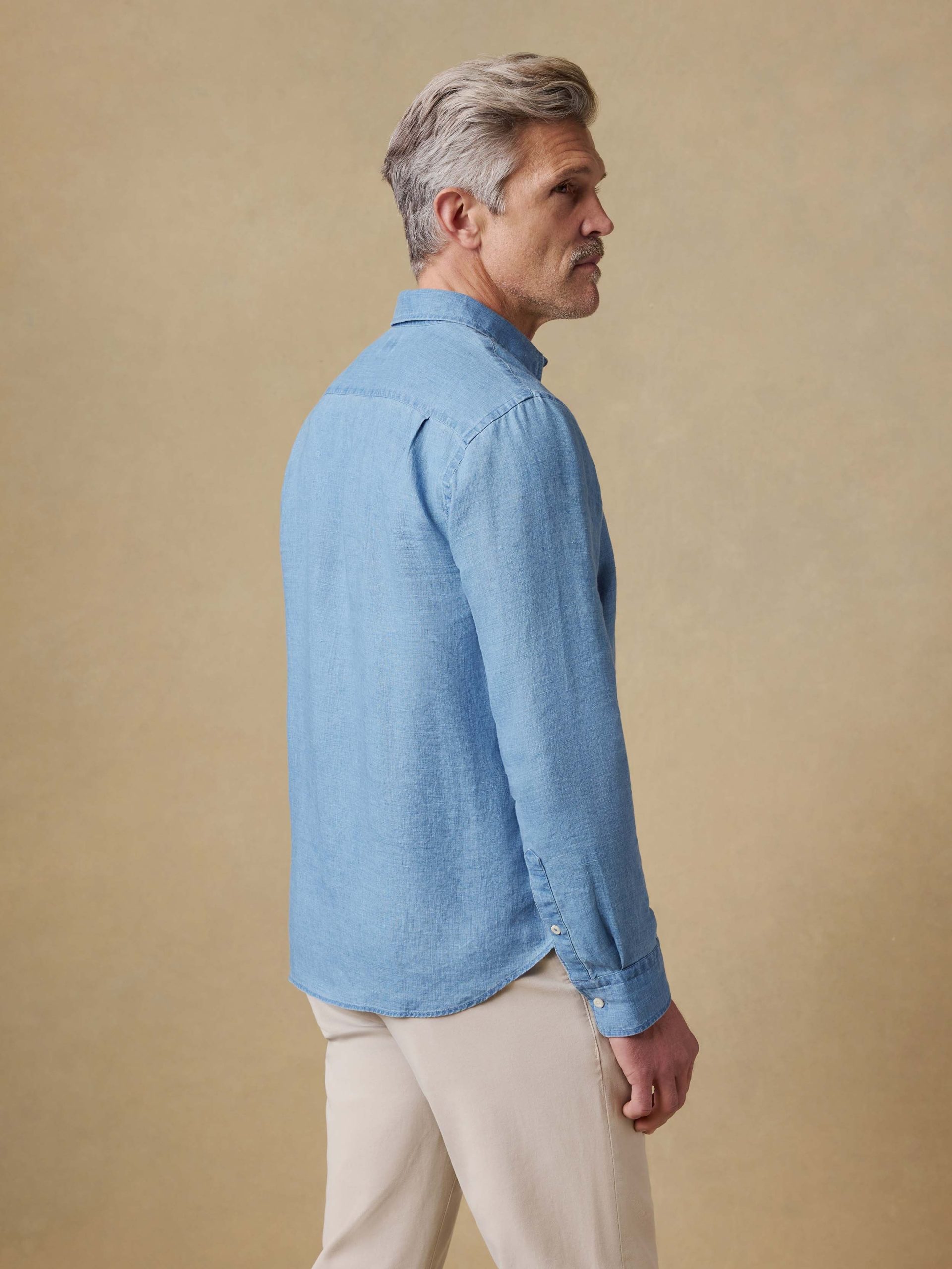 Indigo Laguna Linen Shirt - Brookshore Wash - Image 4