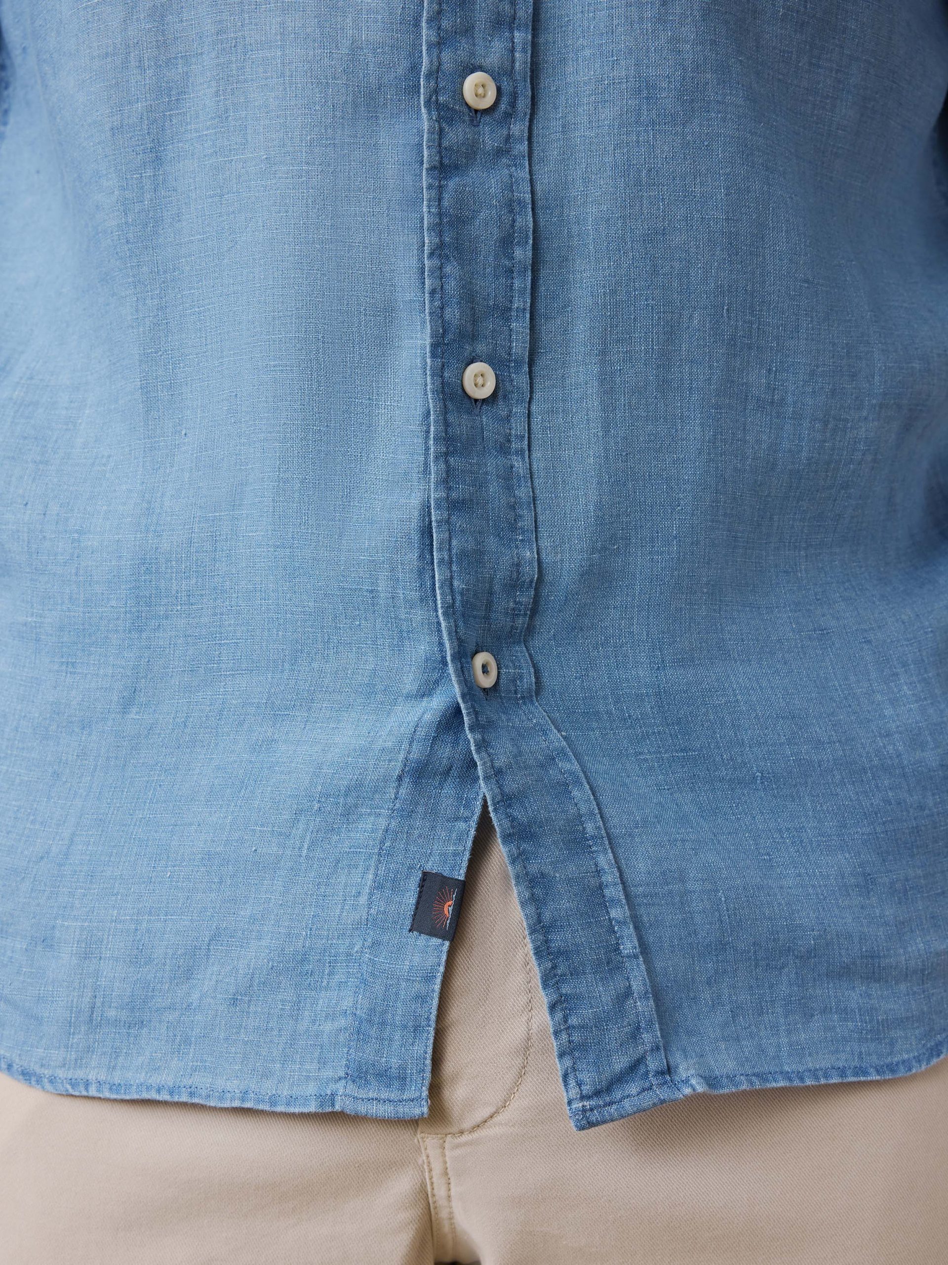 Indigo Laguna Linen Shirt - Brookshore Wash - Image 7