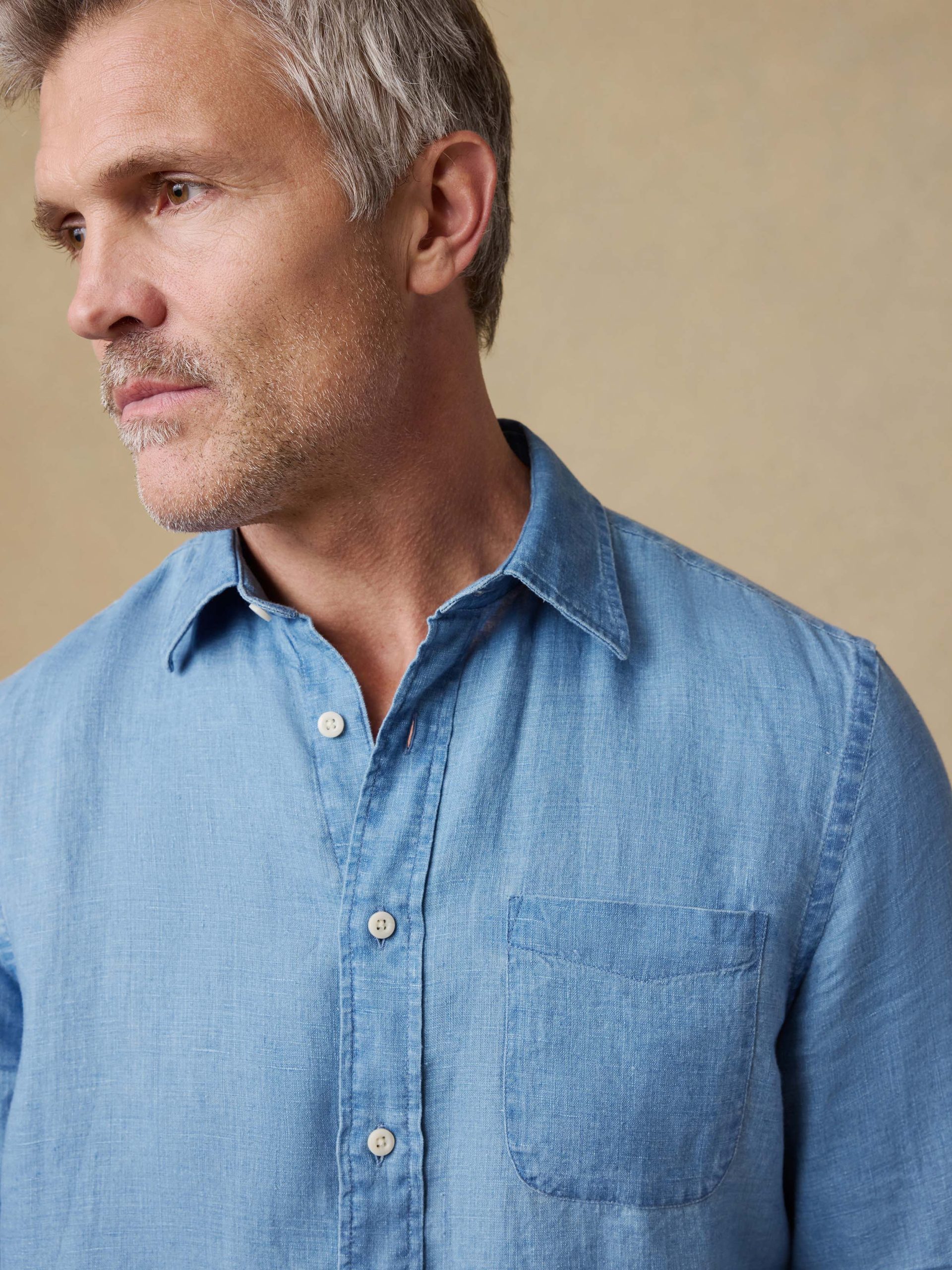 Indigo Laguna Linen Shirt - Brookshore Wash - Image 6