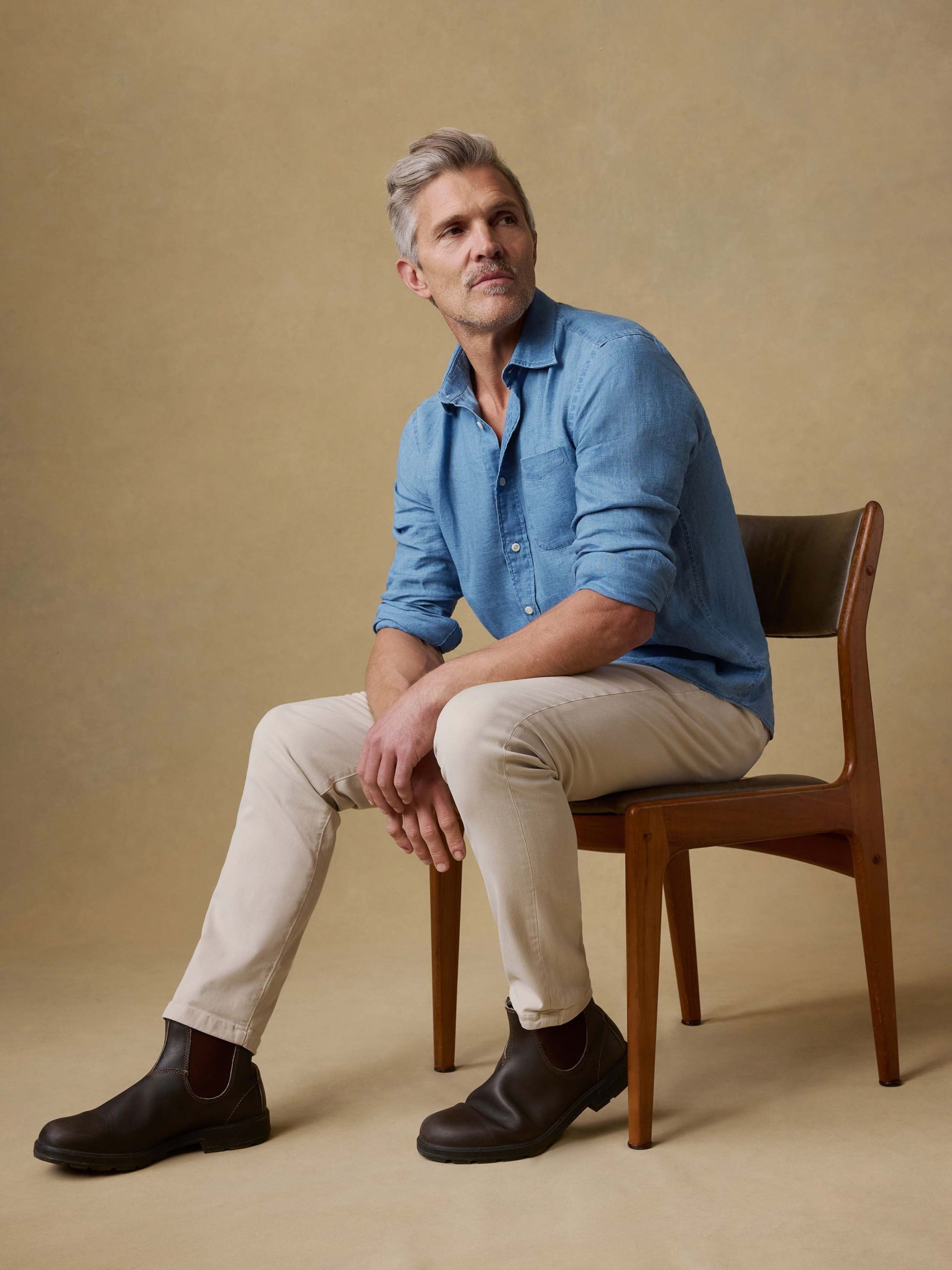 Indigo Laguna Linen Shirt - Brookshore Wash - Image 2