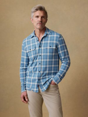 Legend? Sweater Shirt - Blue Landing Plaid