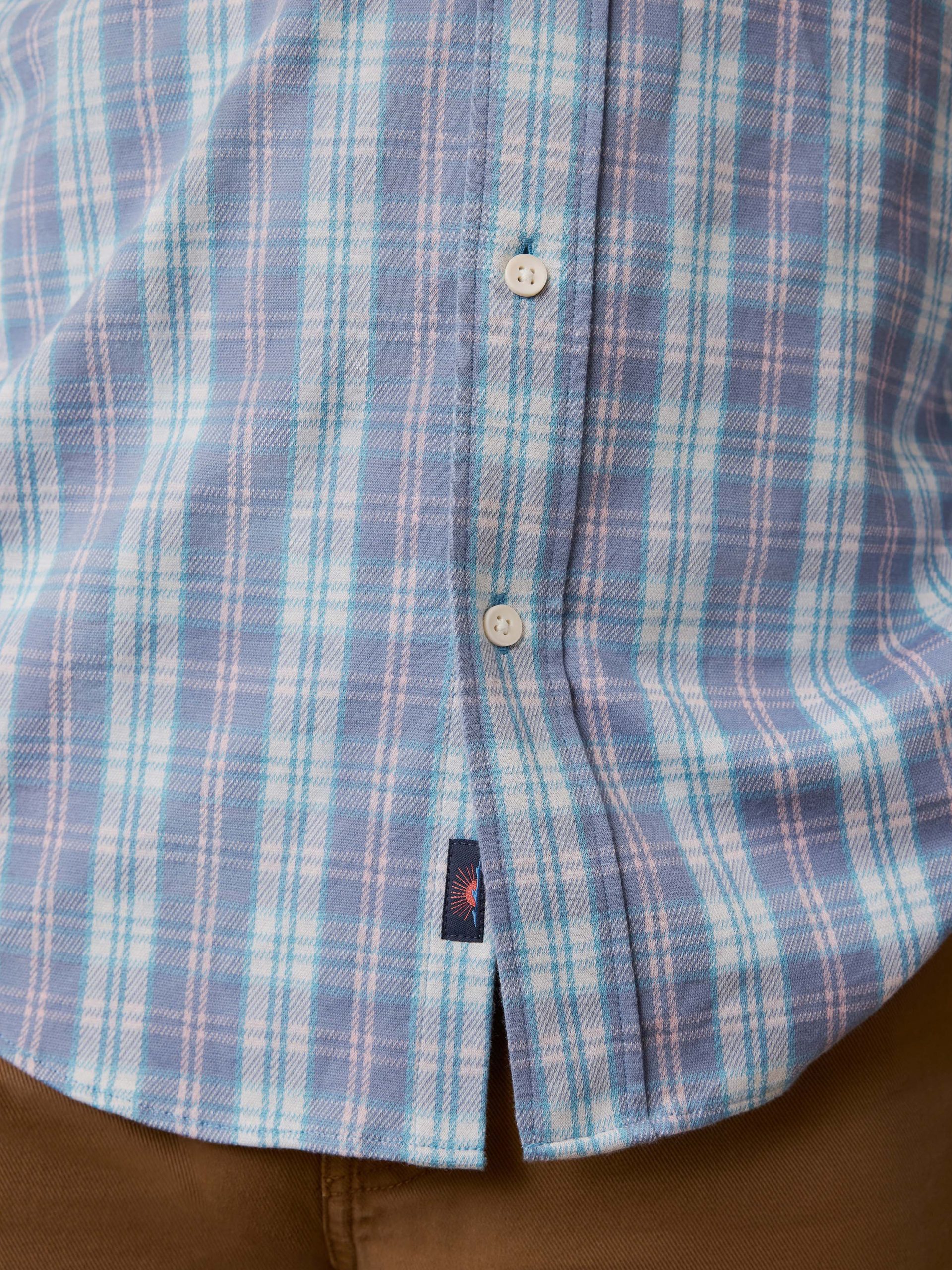 Coastline Knit Shirt - Summer Teal Plaid - Image 5