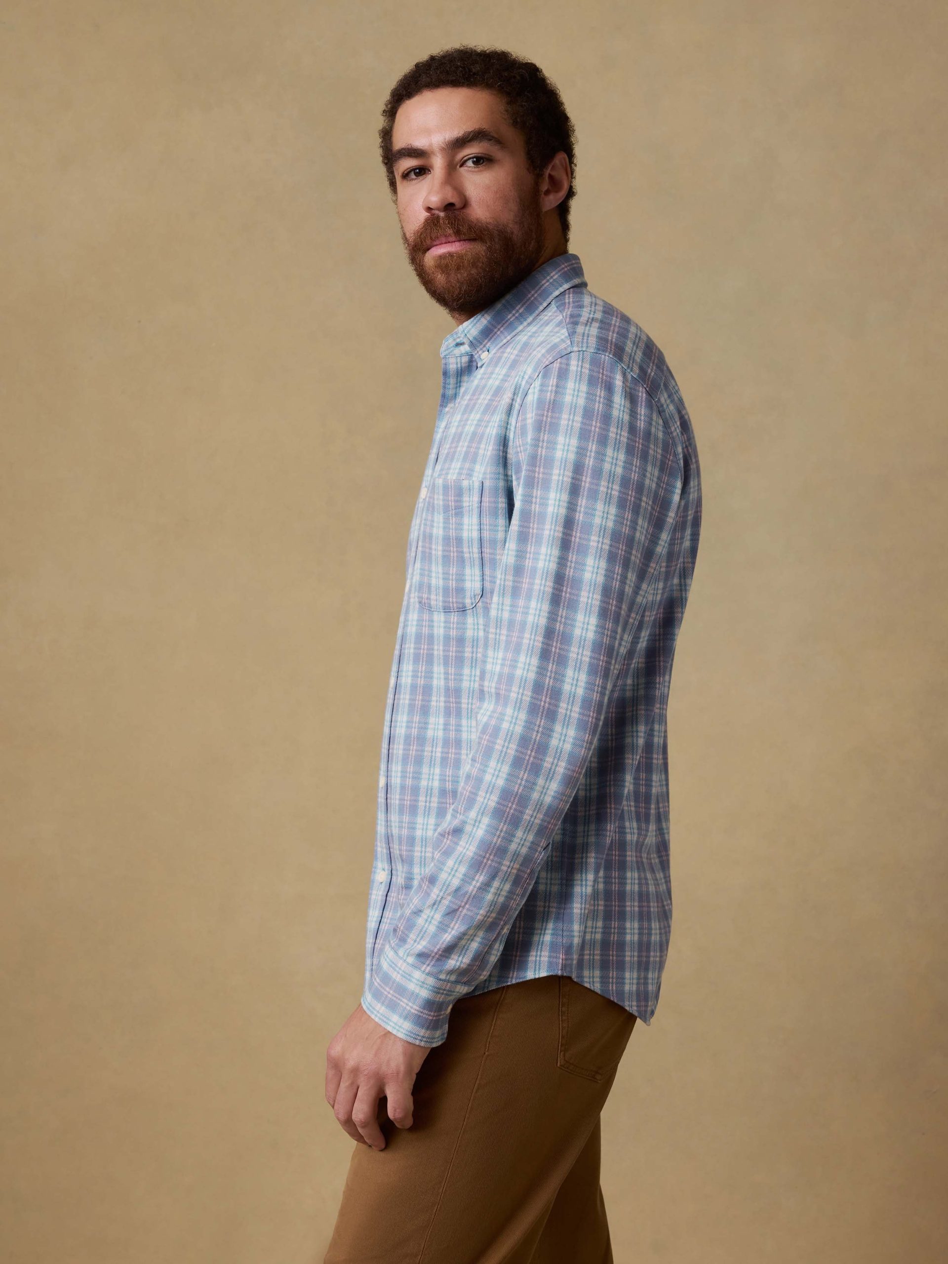 Coastline Knit Shirt - Summer Teal Plaid - Image 6