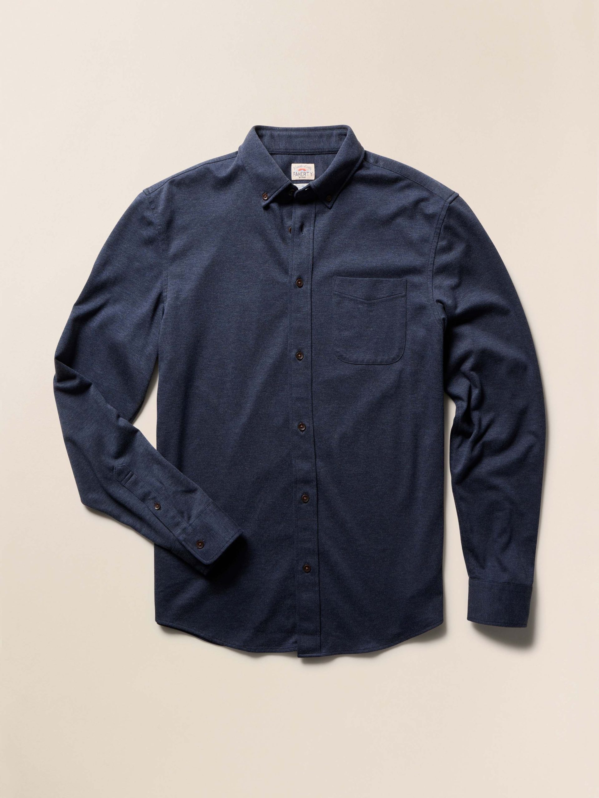 Coastline Knit Shirt - Ocean Heather Twill - Image 6