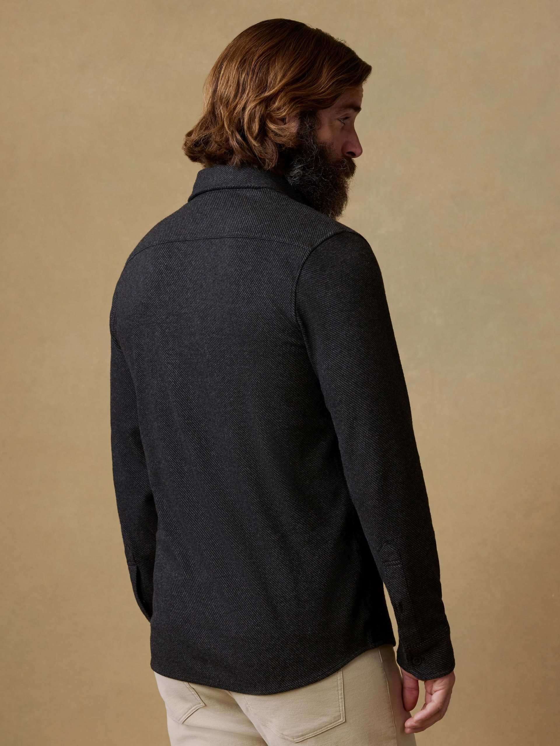 Legend? Sweater Shirt (Single Pocket) - Heathered Black Twill - Image 3