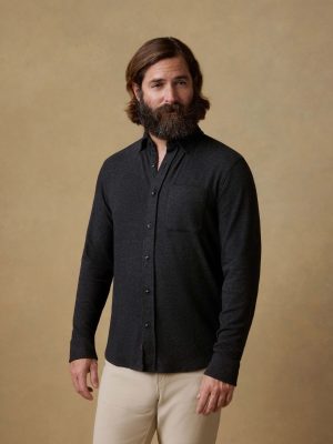 Legend? Sweater Shirt (Single Pocket) - Heathered Black Twill