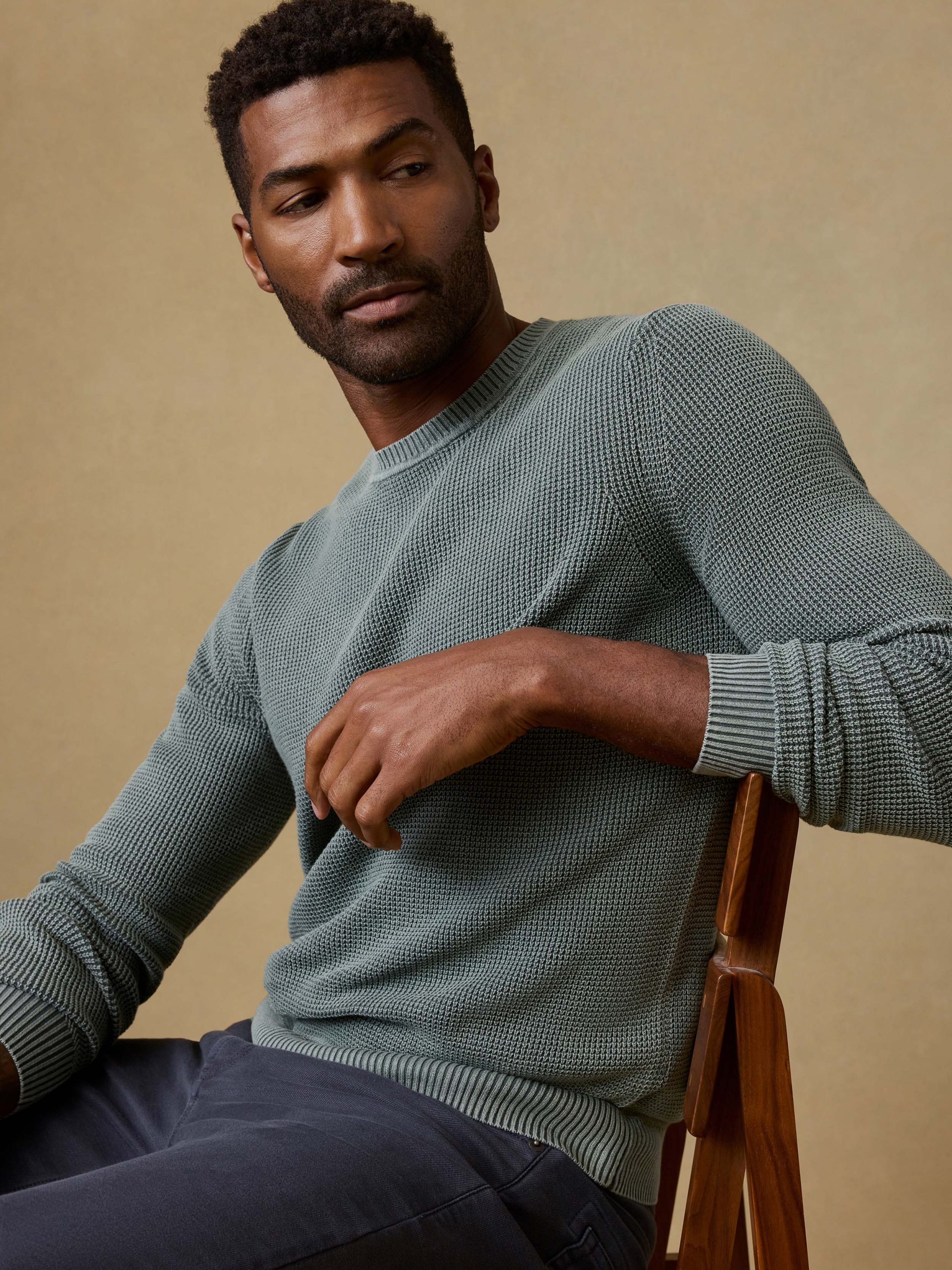 Sunwashed Crewneck Sweater - Mountain Olive - Image 2
