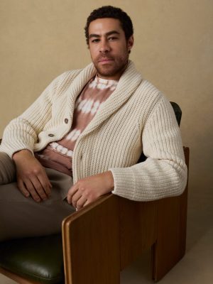 Cotton Cardigan - Ivory Vista