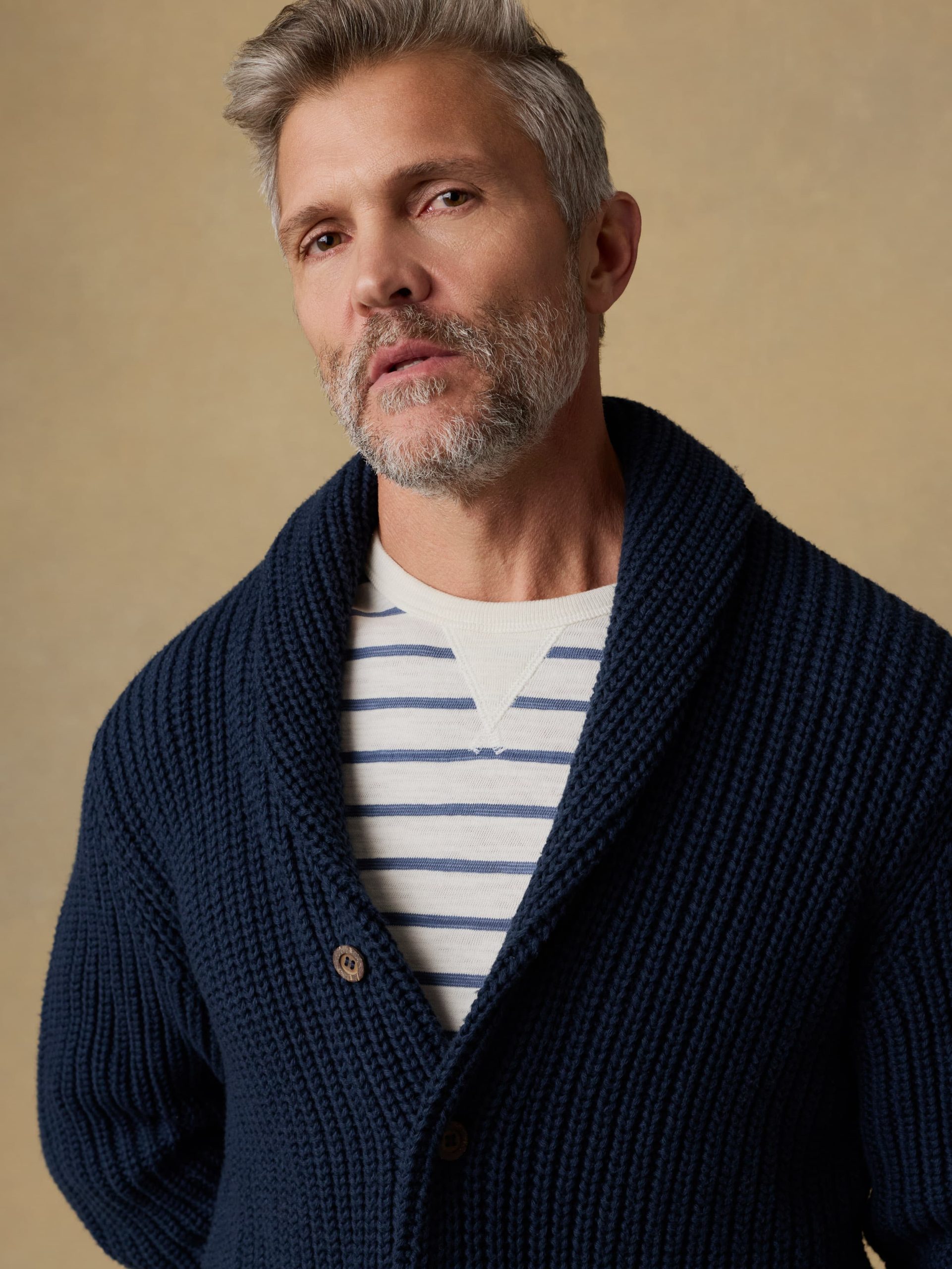 Cotton Cardigan - Playa Navy - Image 4