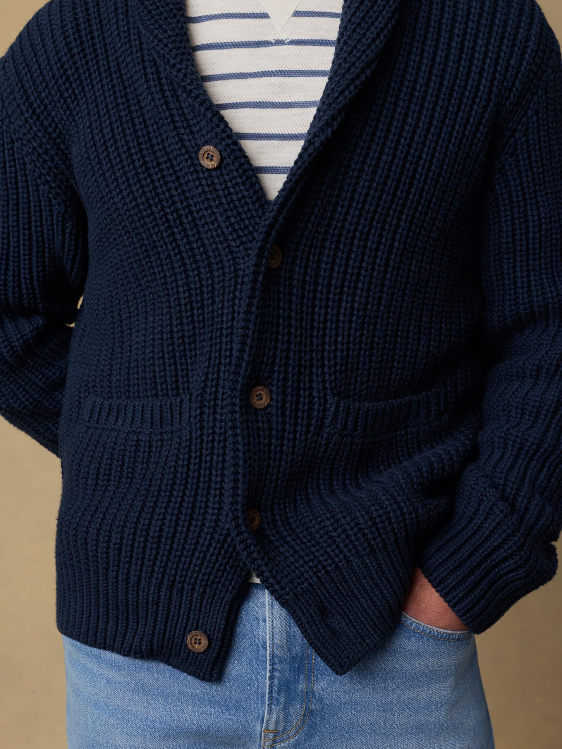 Cotton Cardigan - Playa Navy - Image 5