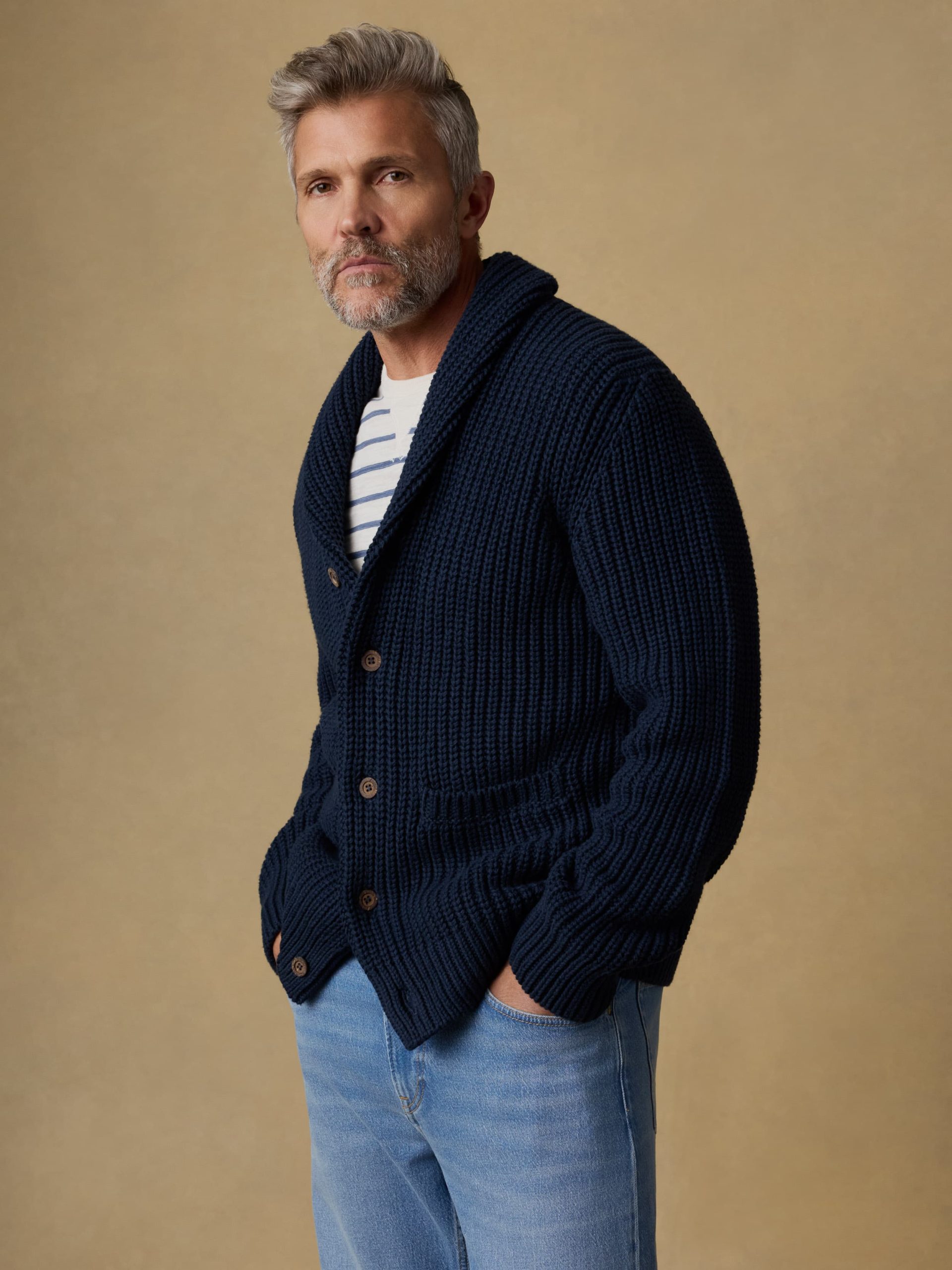 Cotton Cardigan - Playa Navy - Image 6