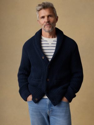 Cotton Cardigan - Playa Navy