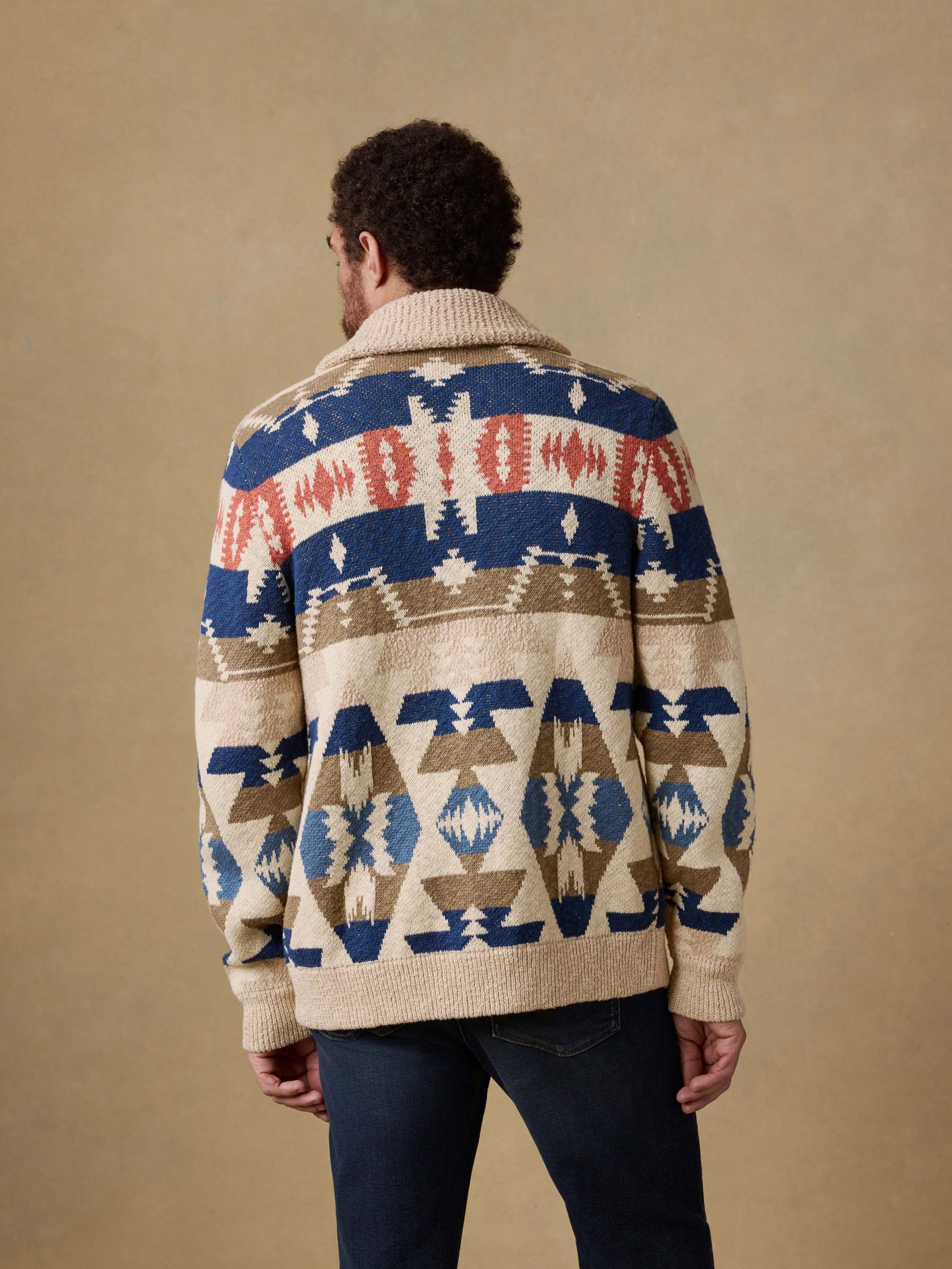 Thunder Voice Eagle Cardigan - Sand Four Eagles - Image 3