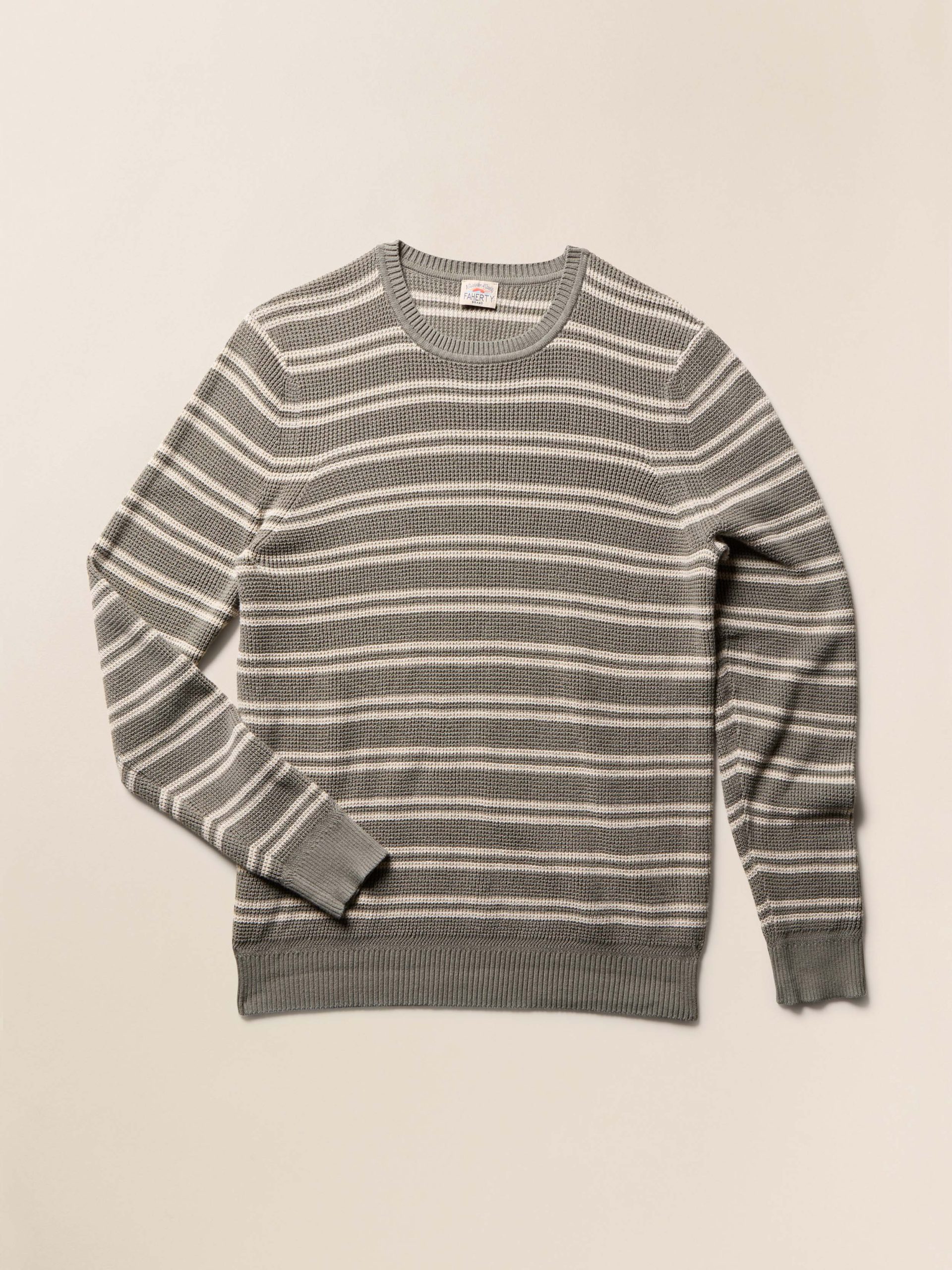 Sunwashed Crewneck Sweater - Sage Shore Stripe - Image 6