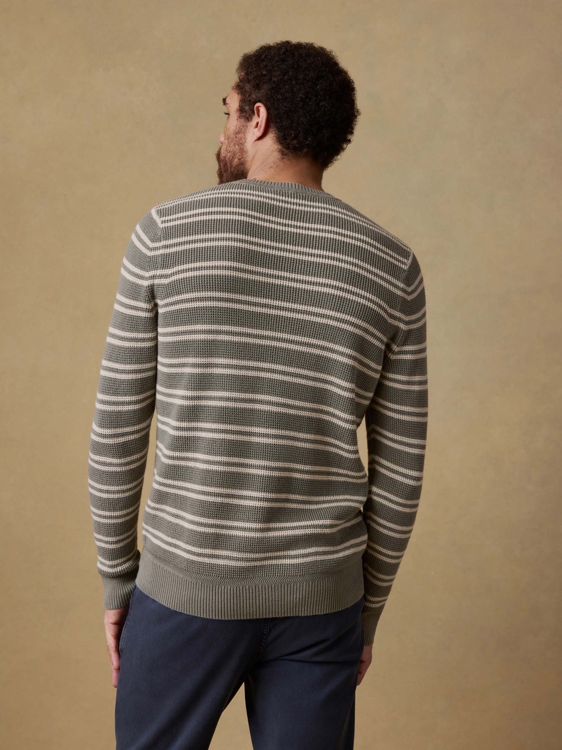 Sunwashed Crewneck Sweater - Sage Shore Stripe - Image 3
