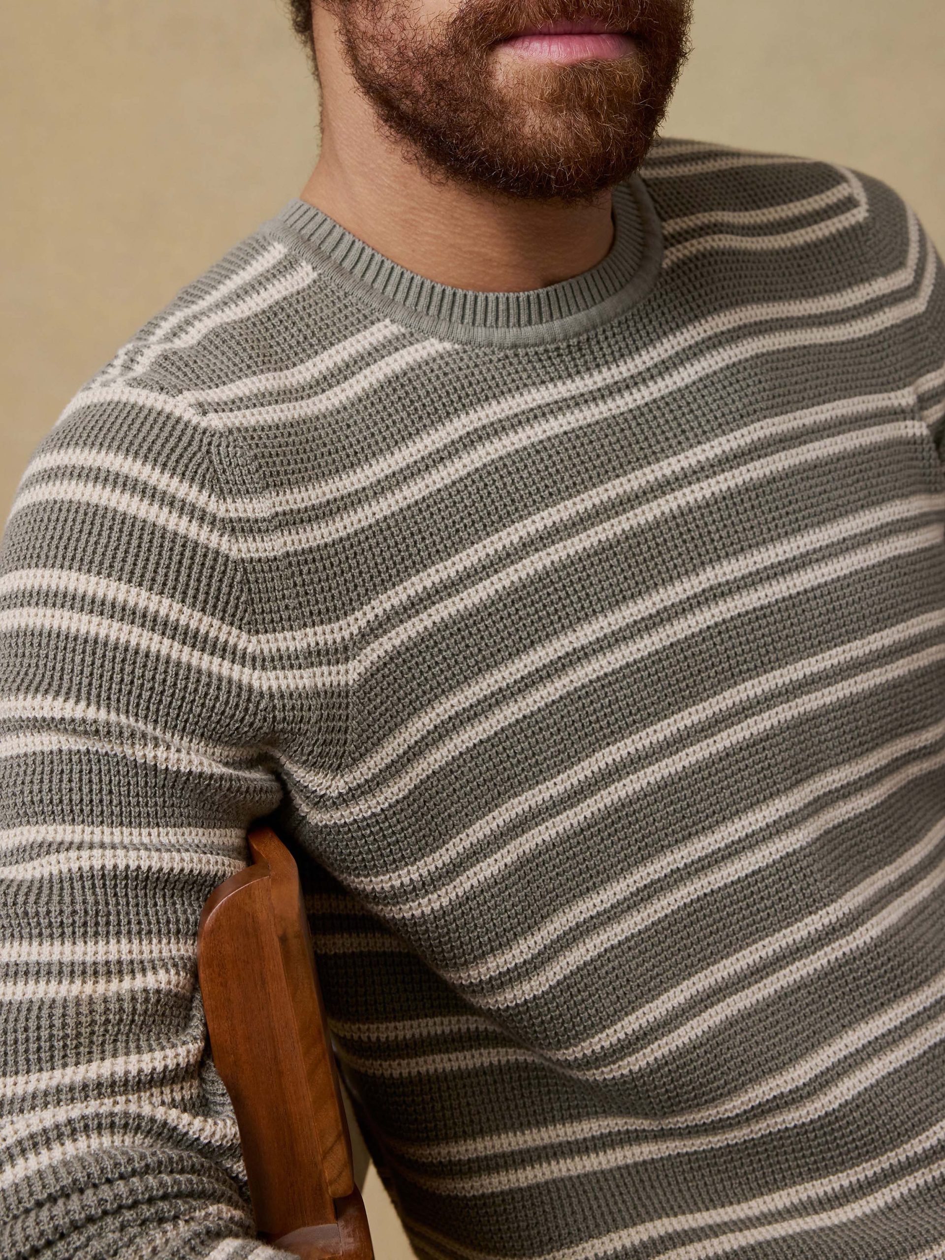 Sunwashed Crewneck Sweater - Sage Shore Stripe - Image 5