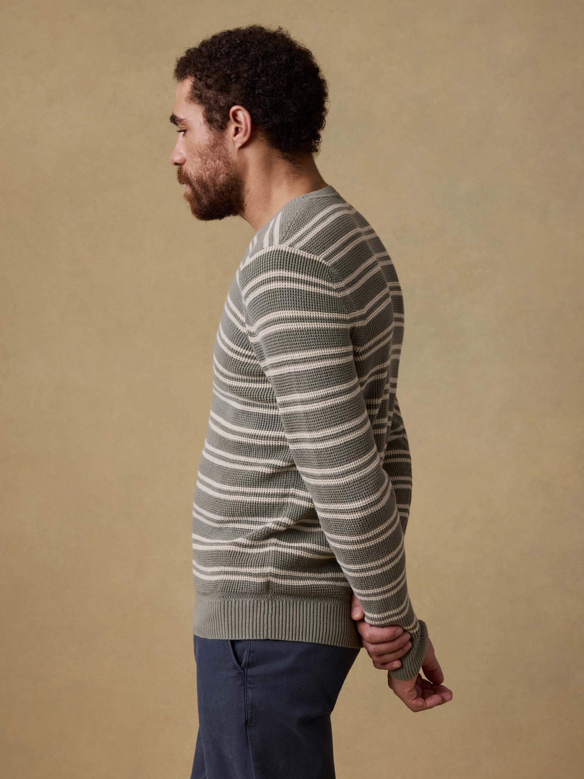 Sunwashed Crewneck Sweater - Sage Shore Stripe - Image 4