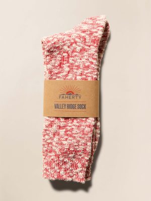 Valley Ridge Slub Sock - Red