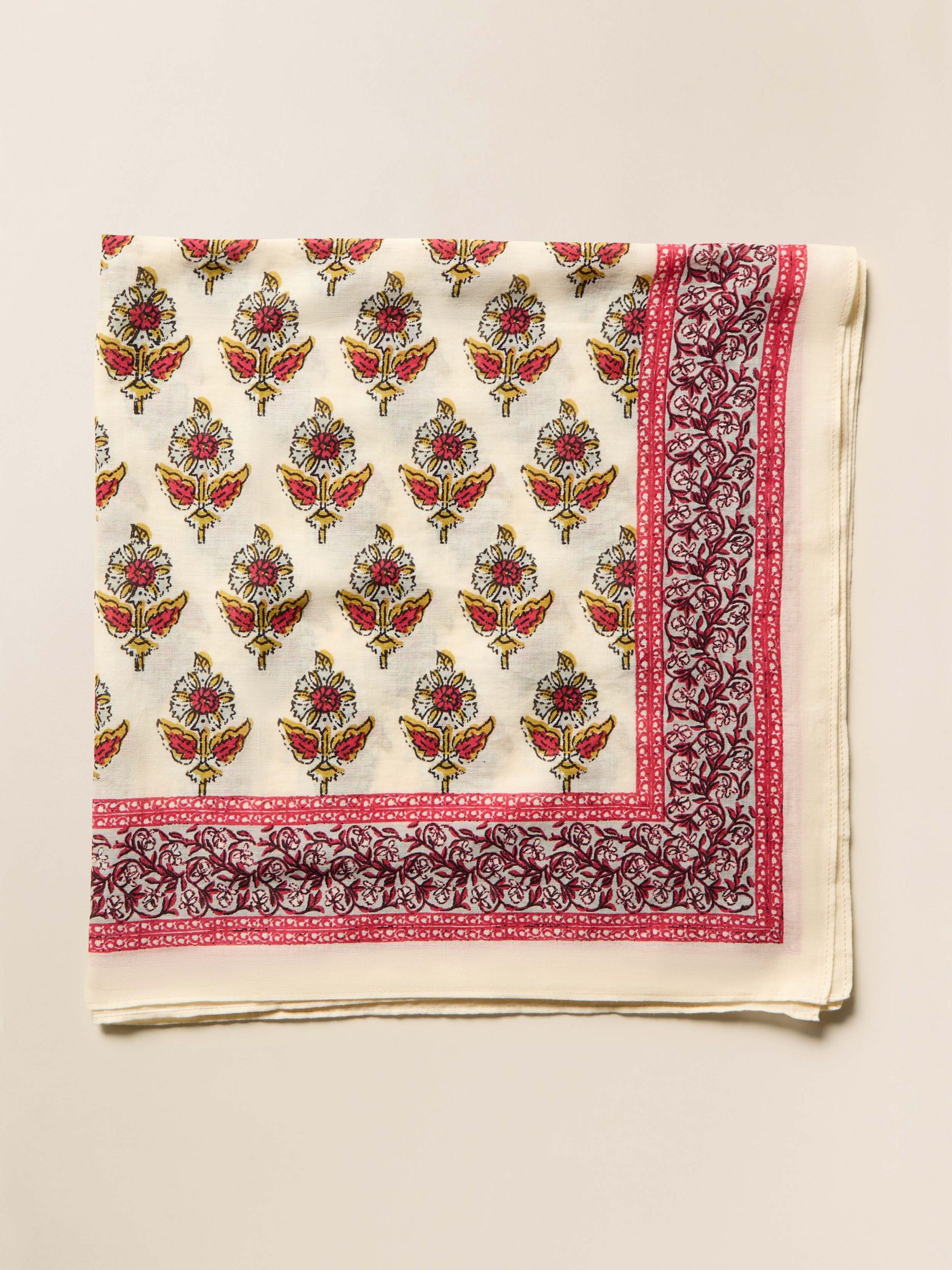 Antique Bouquet Bandana - Egret Multi - Image 2