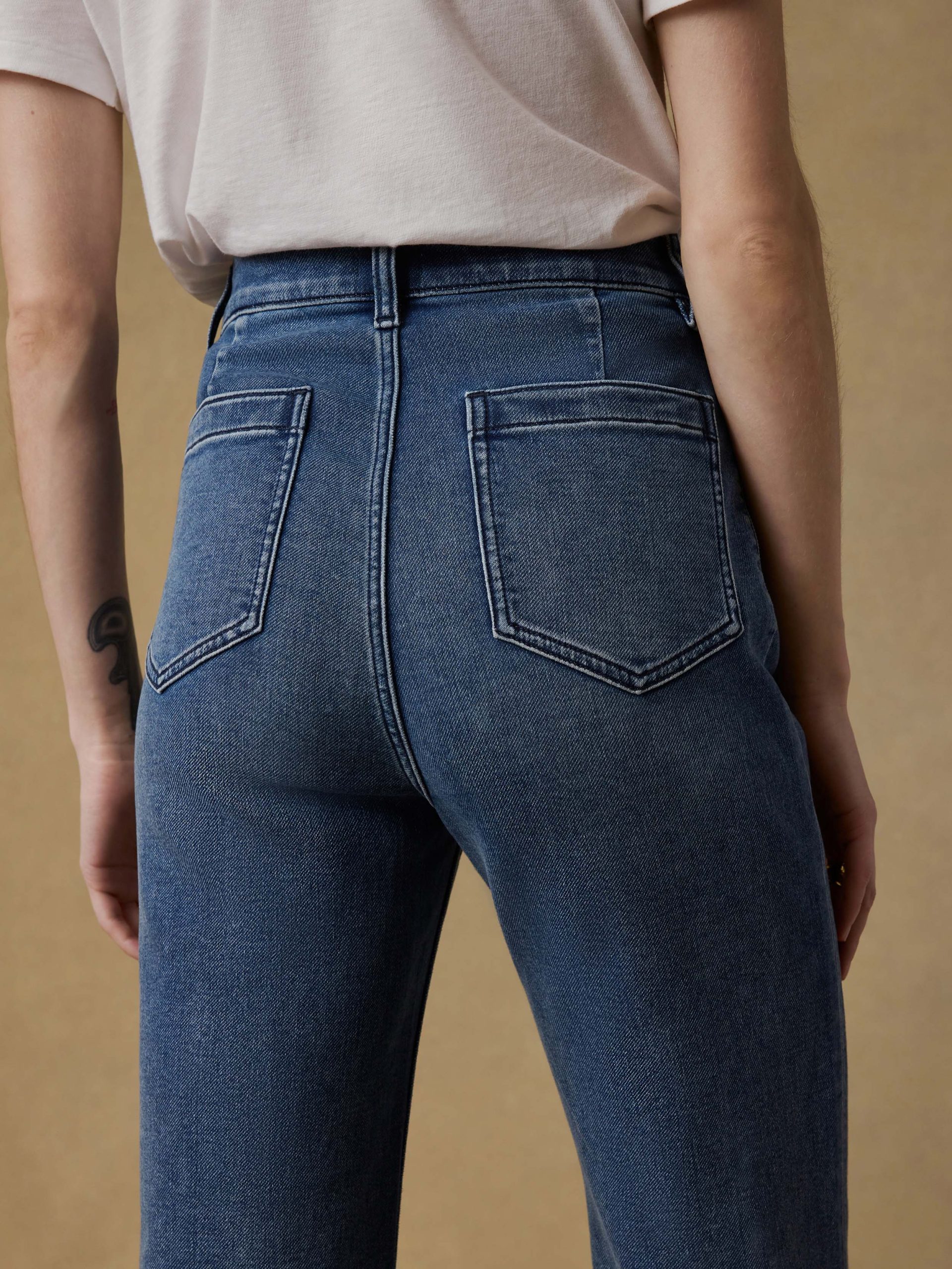 Stretch Terry Patch Pocket Ankle Pant - Riverton Wash - Image 6