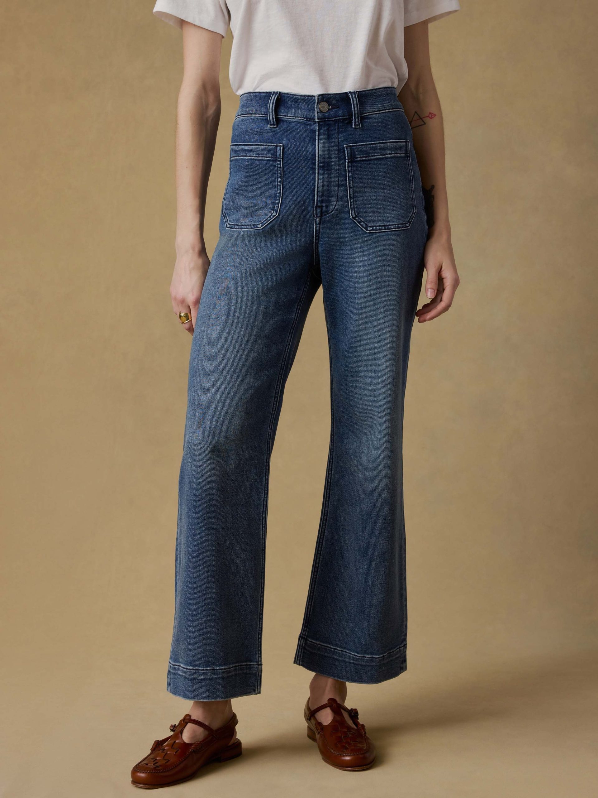 Stretch Terry Patch Pocket Ankle Pant - Riverton Wash - Image 3