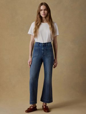 Stretch Terry Patch Pocket Ankle Pant - Riverton Wash