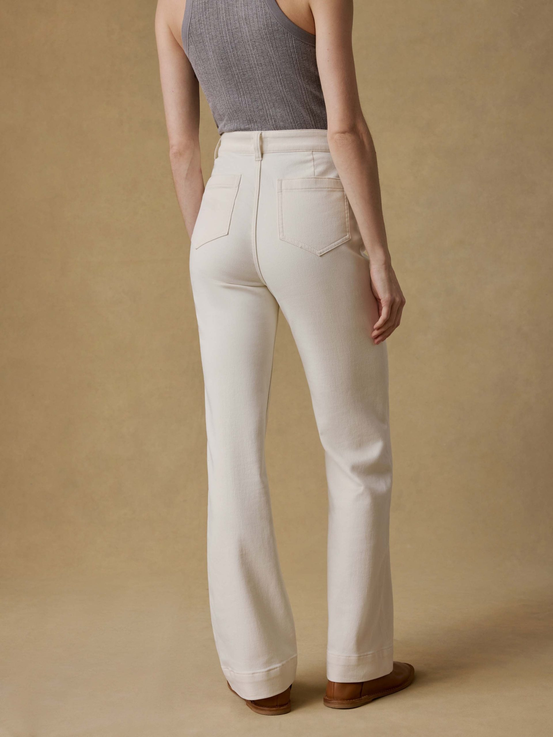 Stretch Terry Patch Pocket Pant - Egret - Image 5