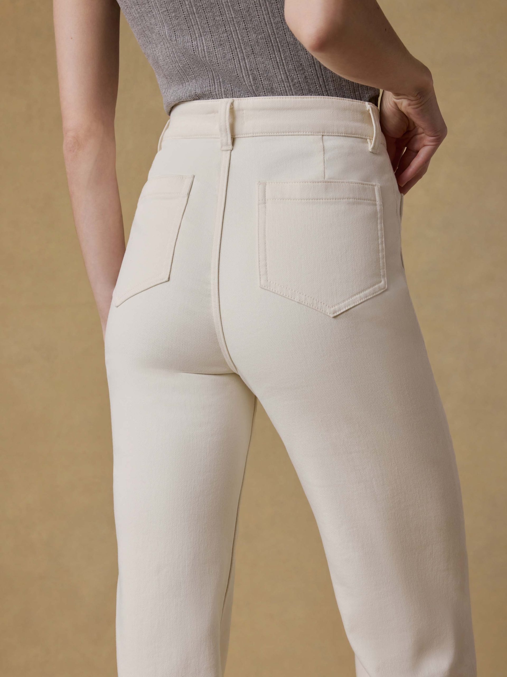 Stretch Terry Patch Pocket Pant - Egret - Image 7