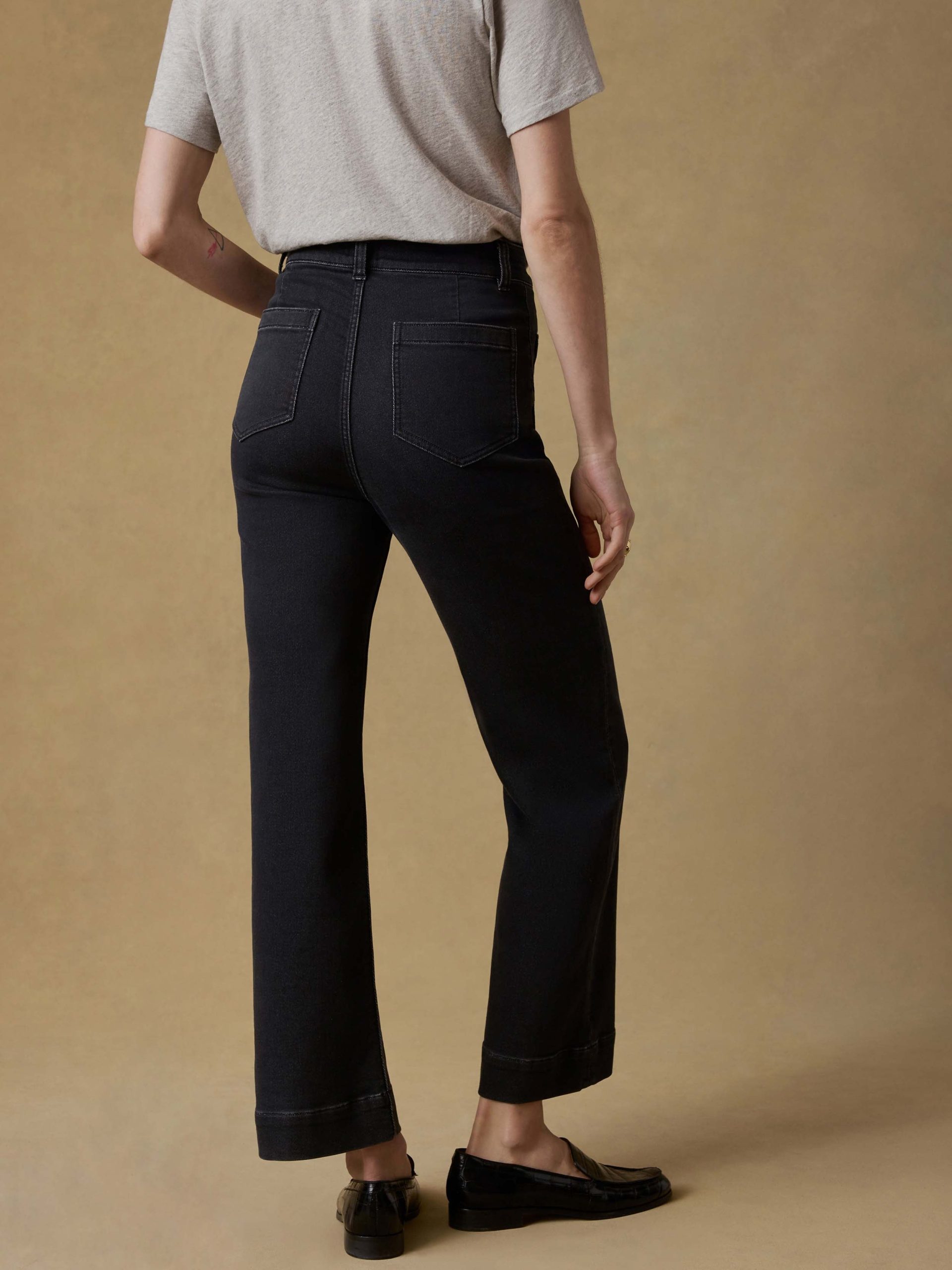 Stretch Terry Patch Pocket Ankle Pant - Onyx Black - Image 5