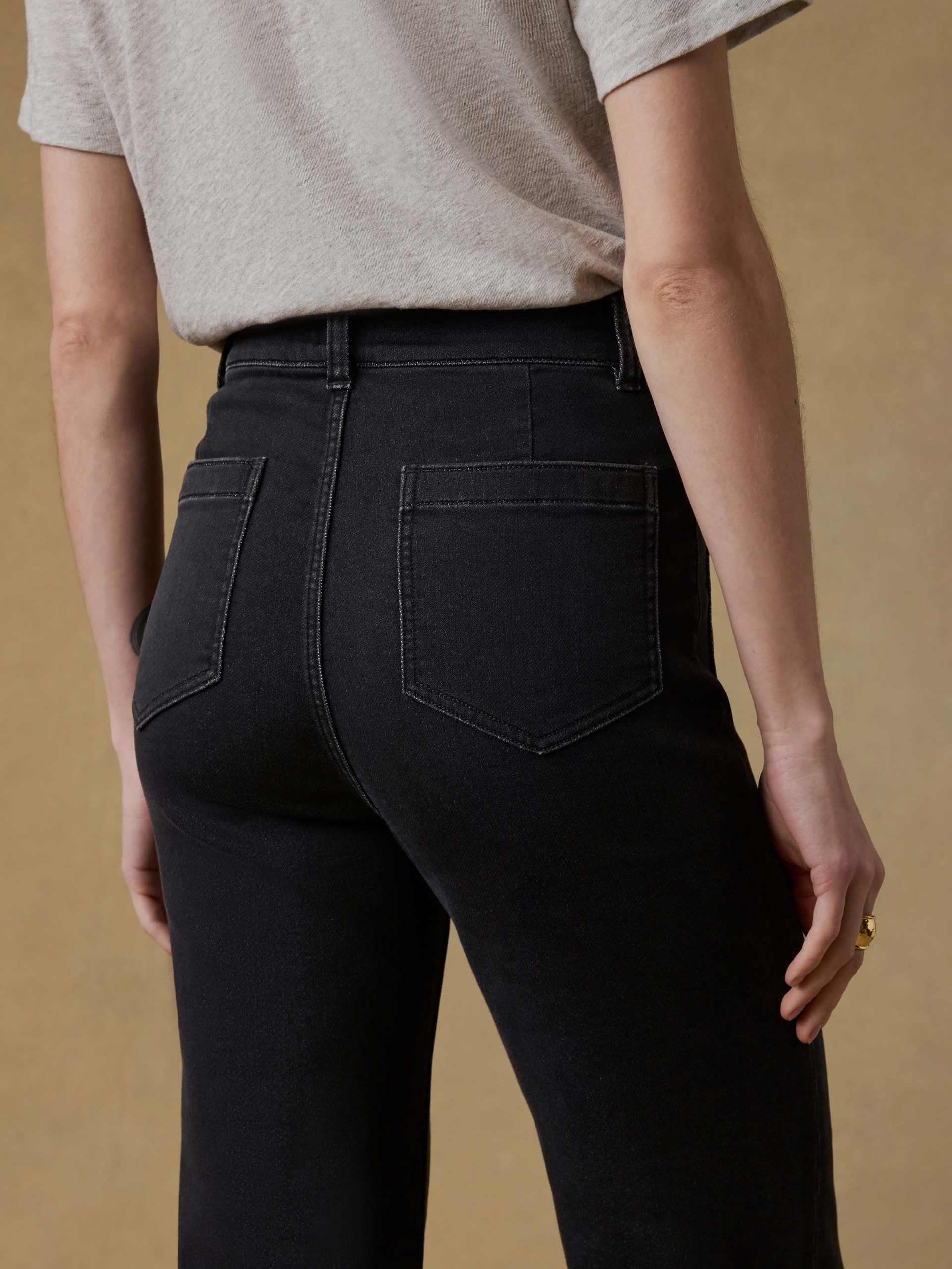 Stretch Terry Patch Pocket Ankle Pant - Onyx Black - Image 7