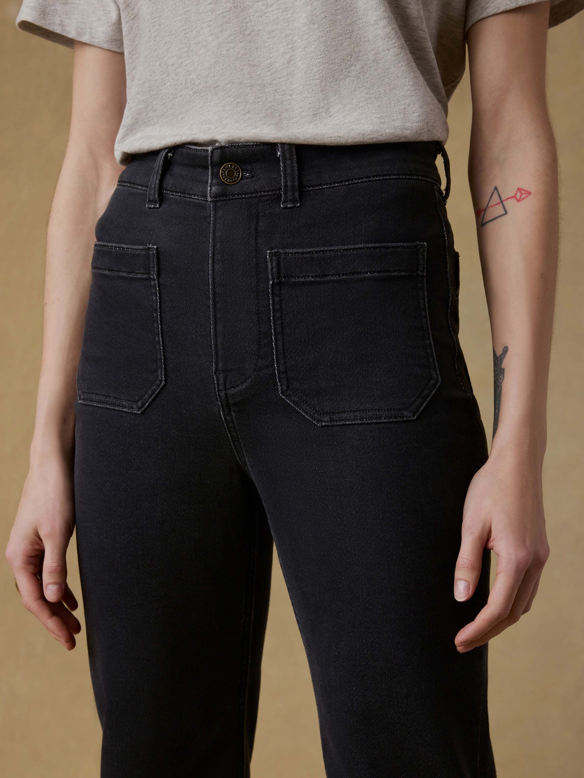 Stretch Terry Patch Pocket Ankle Pant - Onyx Black - Image 6