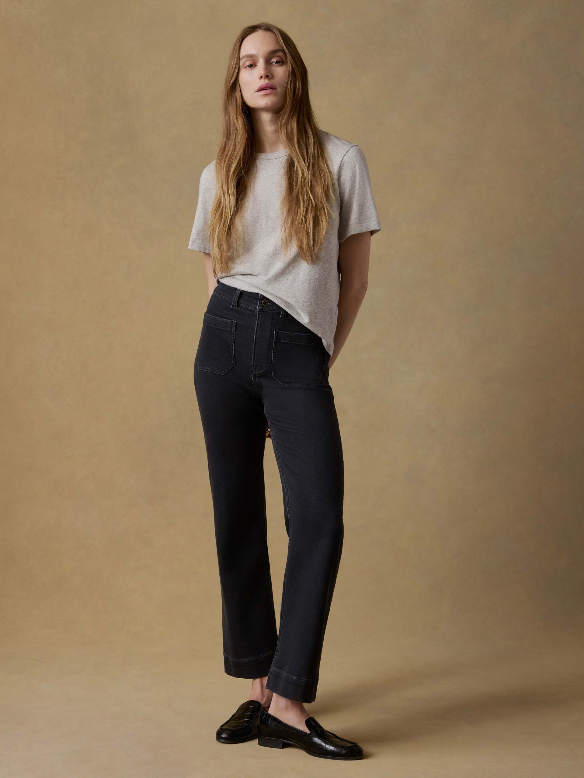Stretch Terry Patch Pocket Ankle Pant - Onyx Black - Image 4
