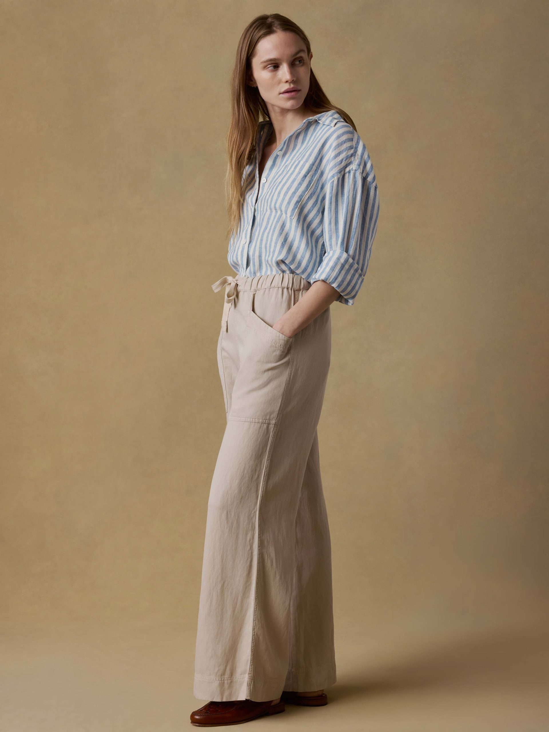 Topanga Drape Pant - Wheaten - Image 2