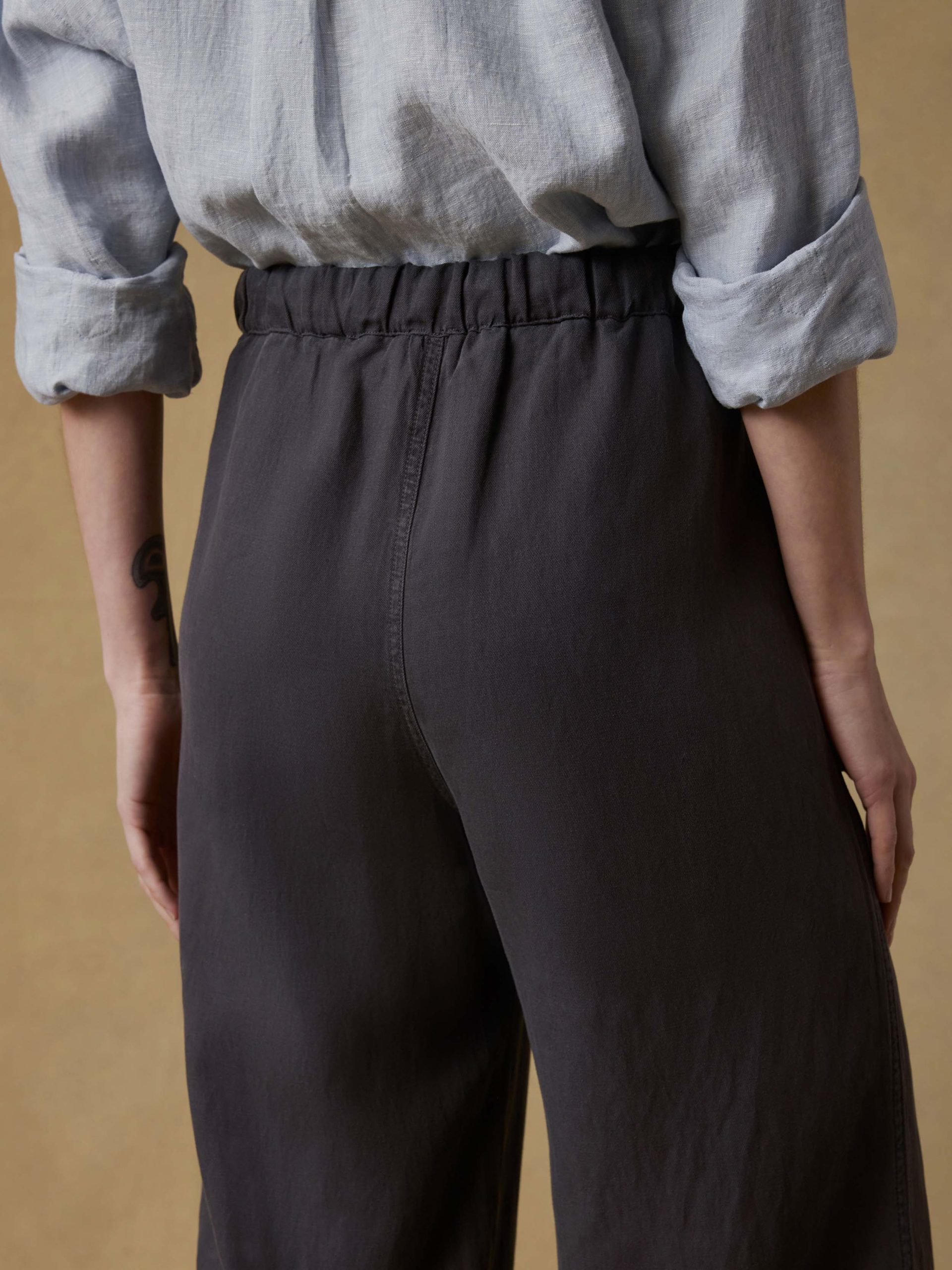 Topanga Drape Pant - Washed Black - Image 5