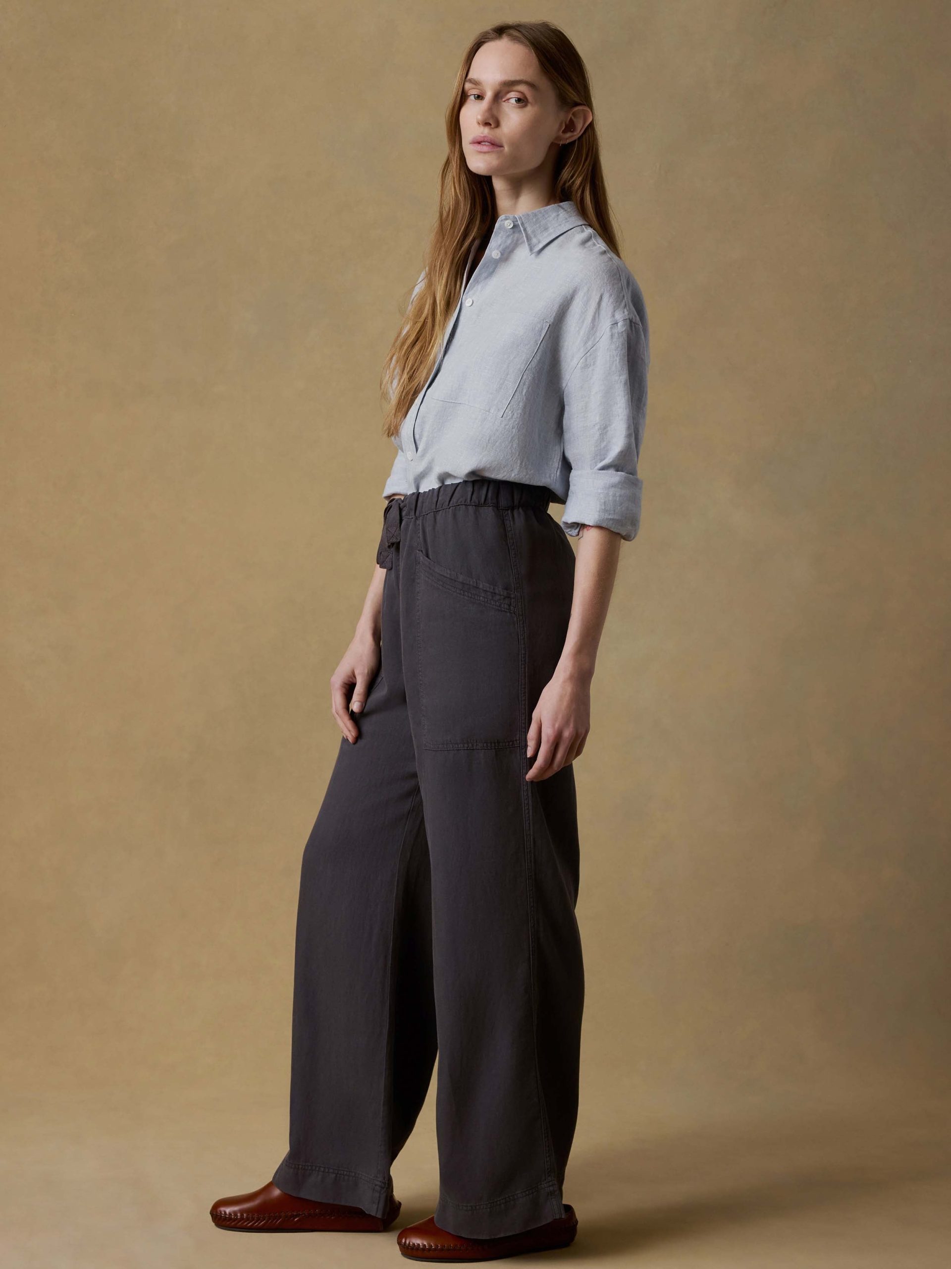 Topanga Drape Pant - Washed Black - Image 2