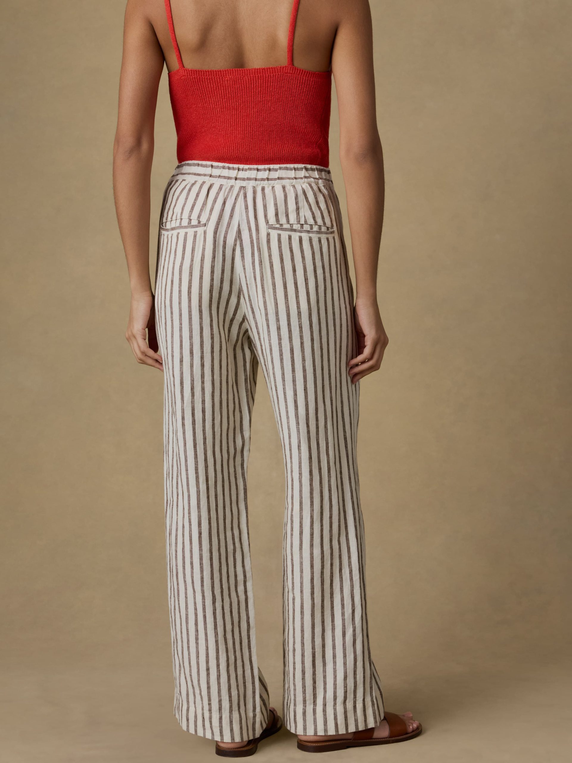 Sun Strider Linen Pant - Cocoa Grove Stripe - Image 5