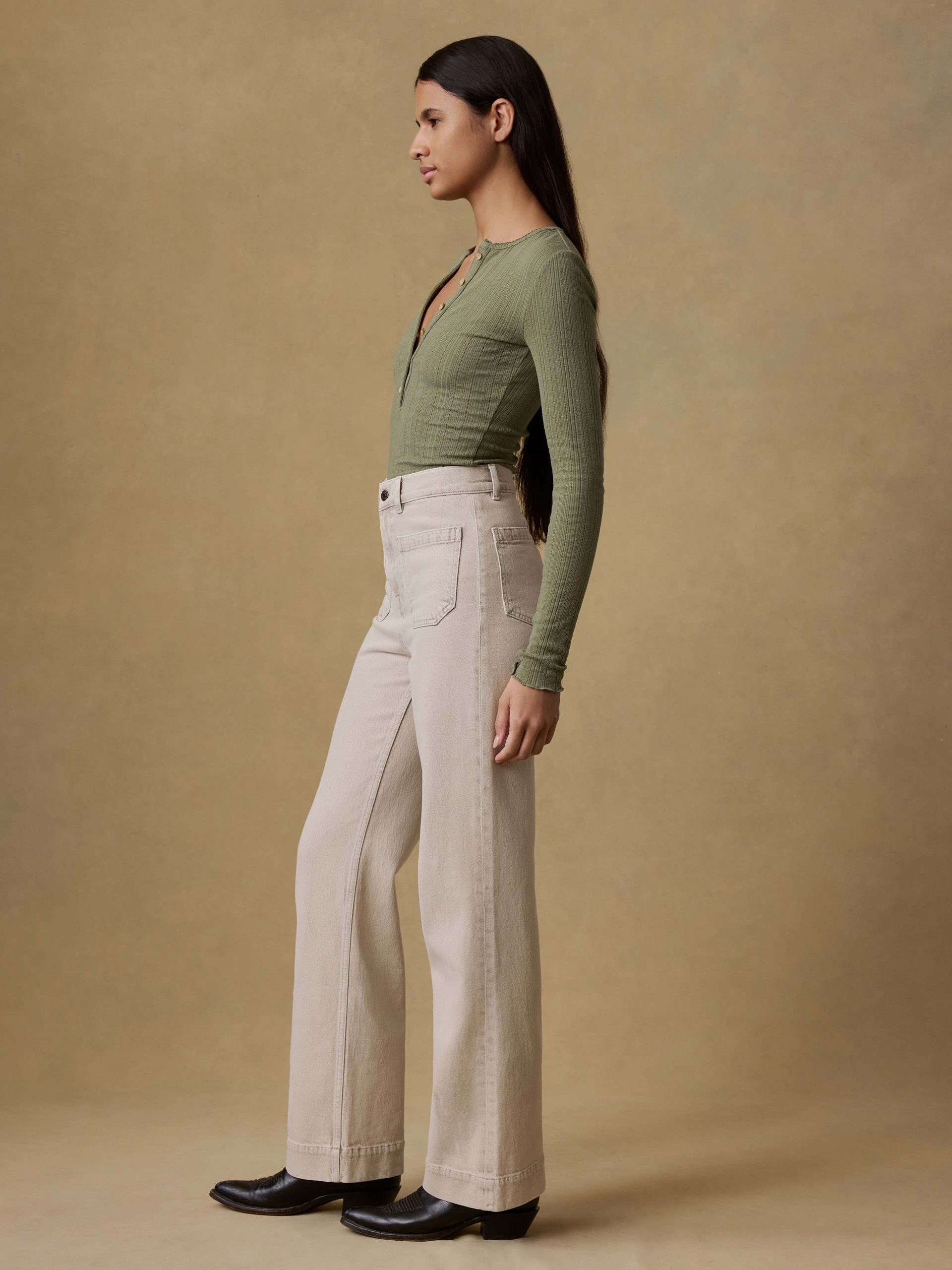 Sunfaded Denim Patch Pocket Pant - Sun Dune Wash - Image 4
