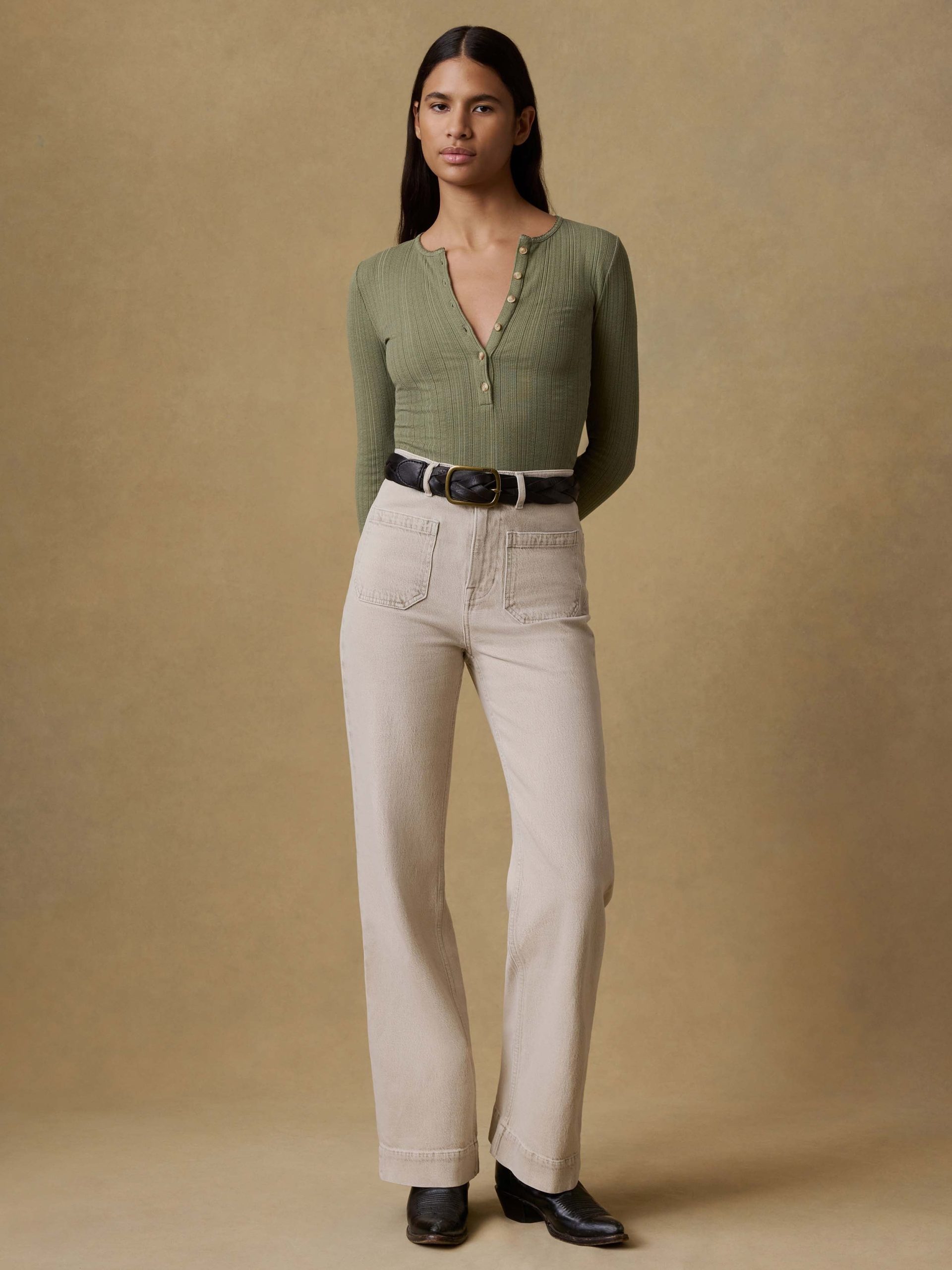 Sunfaded Denim Patch Pocket Pant - Sun Dune Wash - Image 3