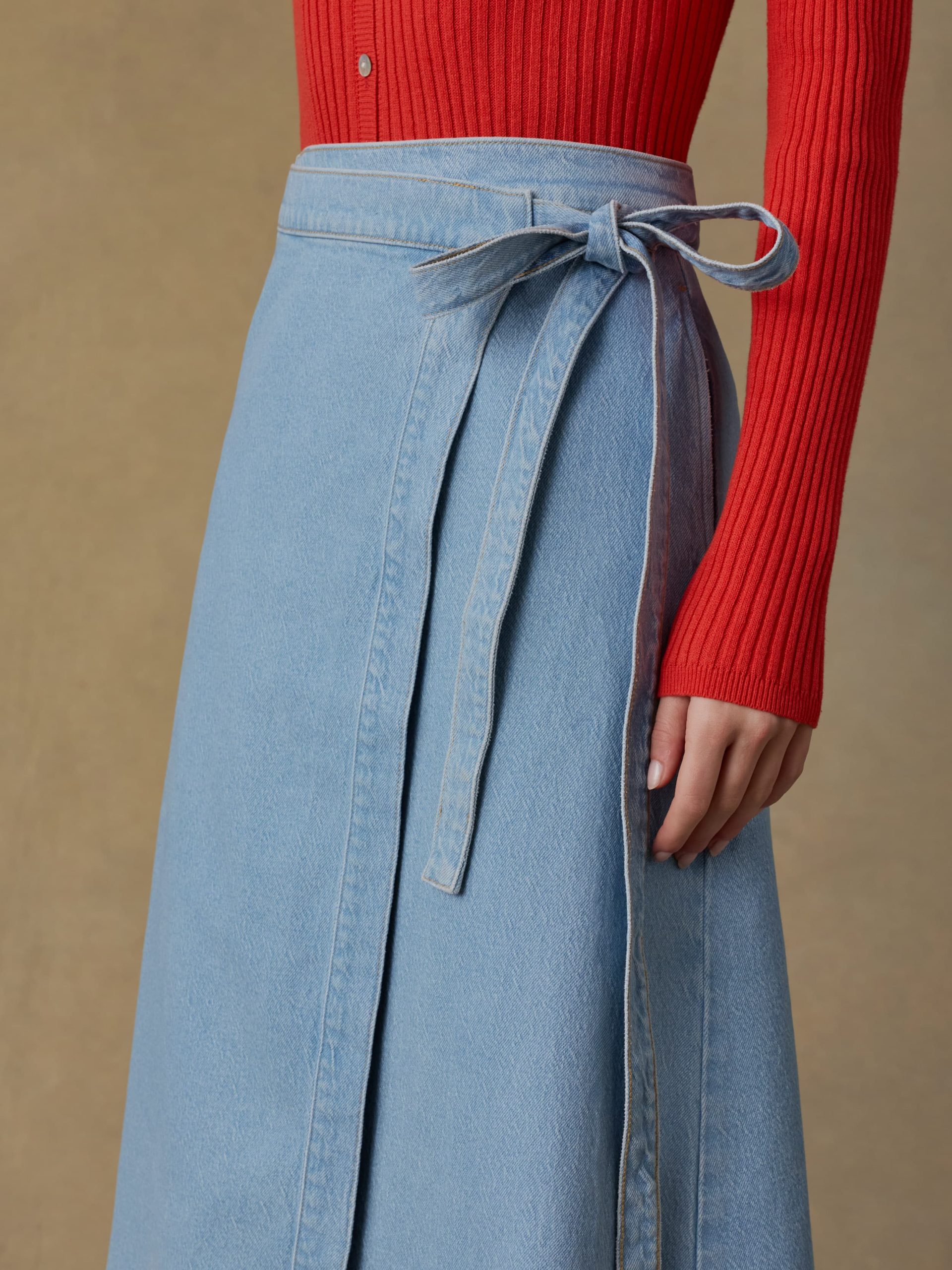 Solstice Denim Wrap Skirt - Bay Drift Wash - Image 2