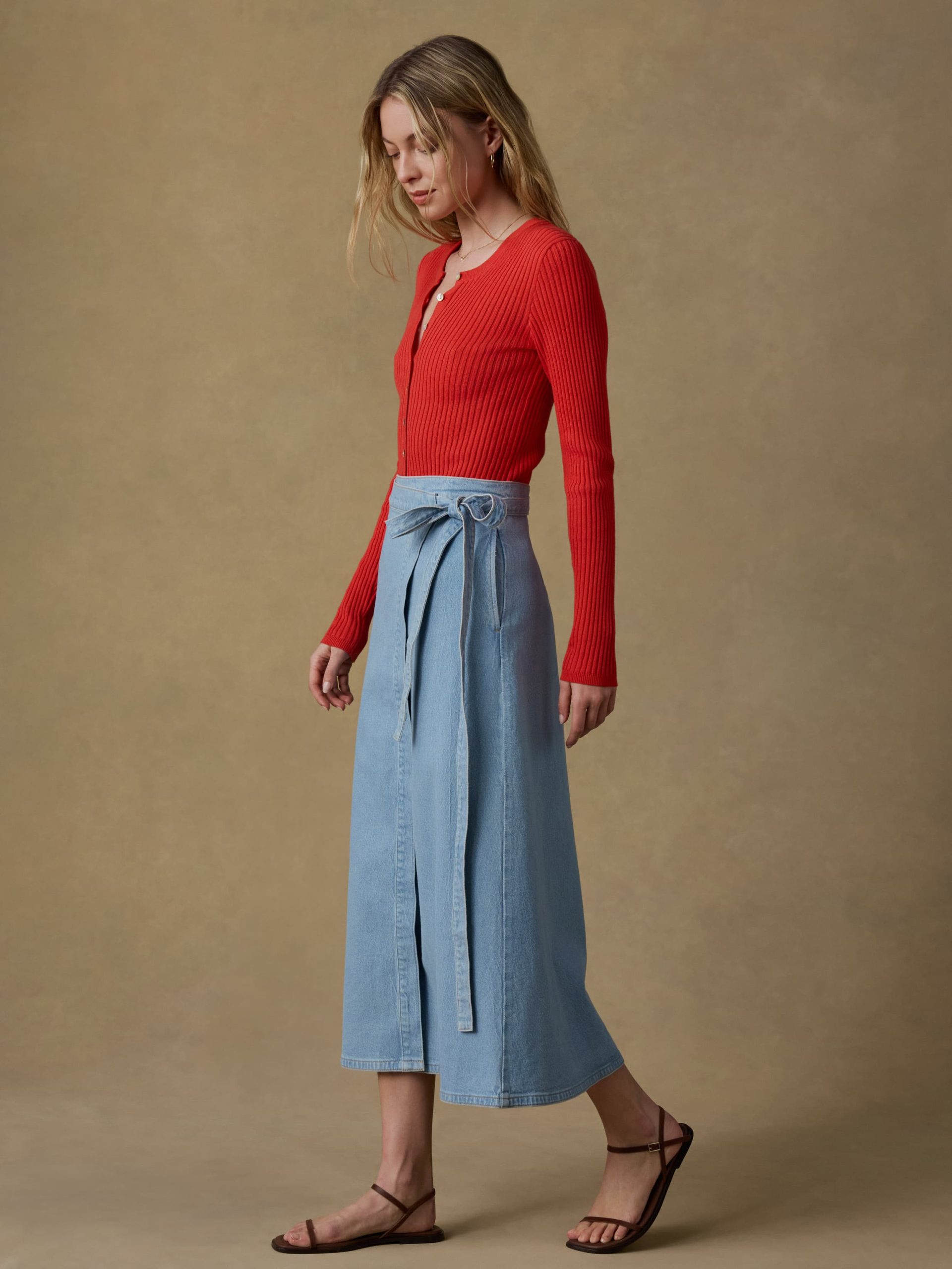 Solstice Denim Wrap Skirt - Bay Drift Wash - Image 3
